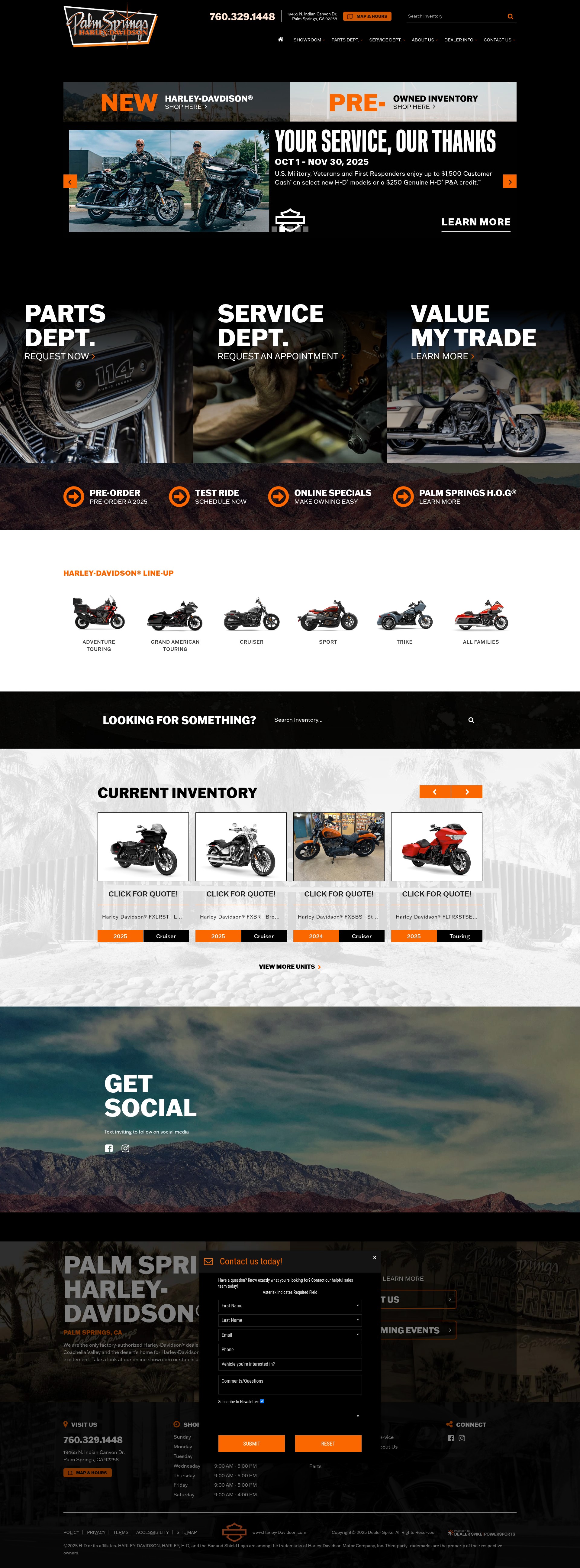 Screenshot of www.psharley.com