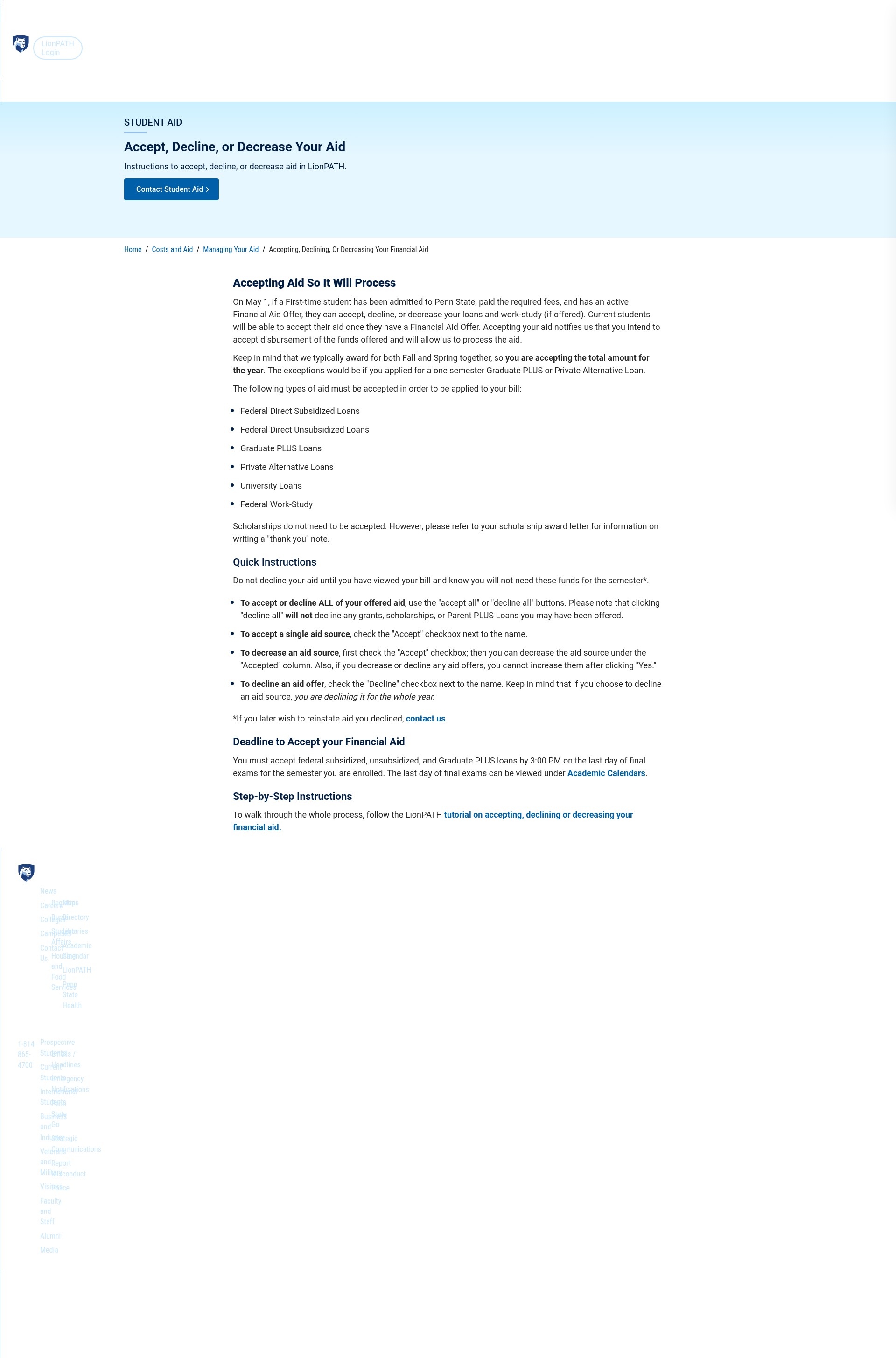 Screenshot of www.psu.edu