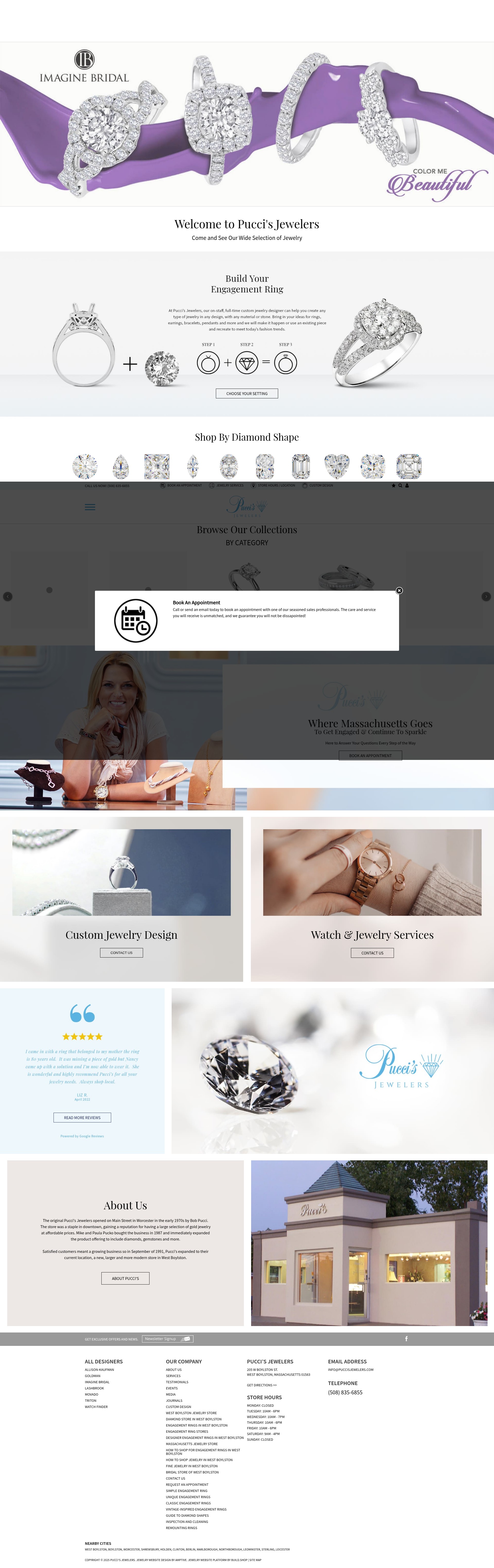 Screenshot of www.puccisjewelers.com