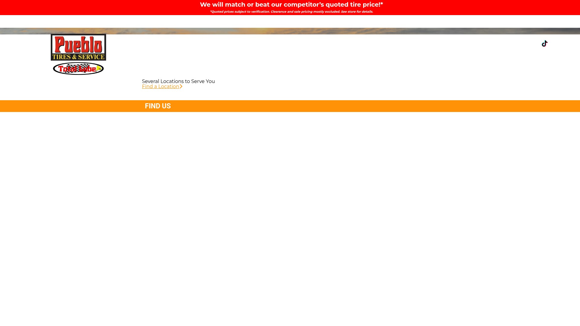 Screenshot of www.pueblotires.com