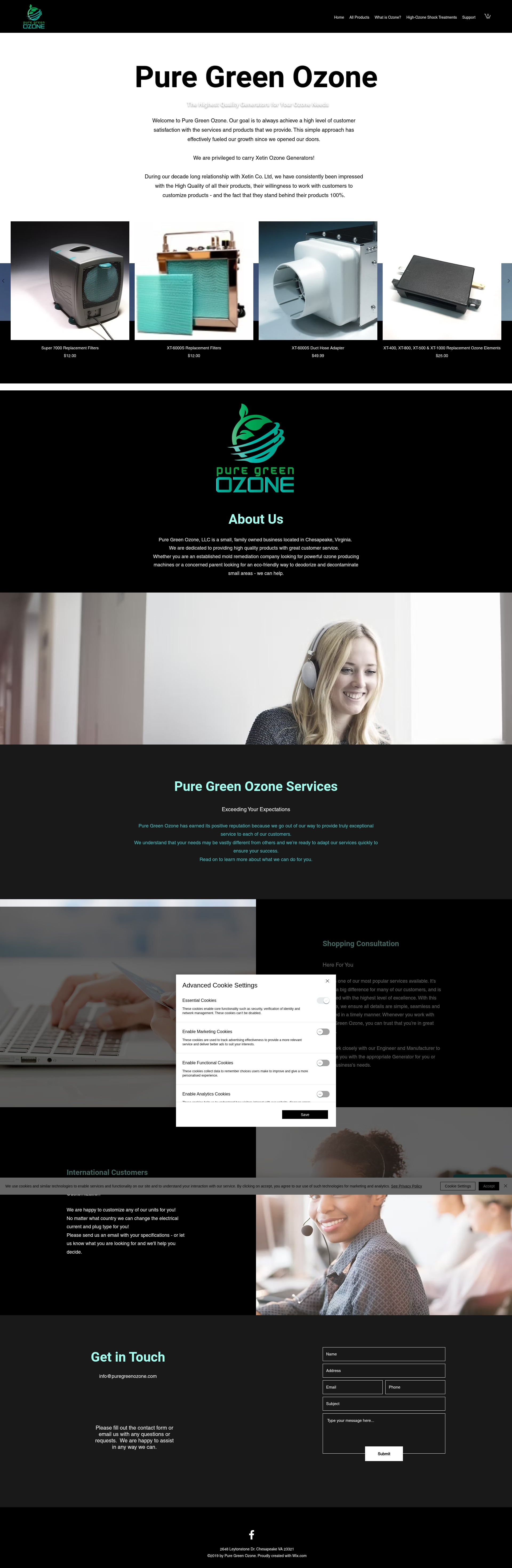 Screenshot of www.puregreenozone.com