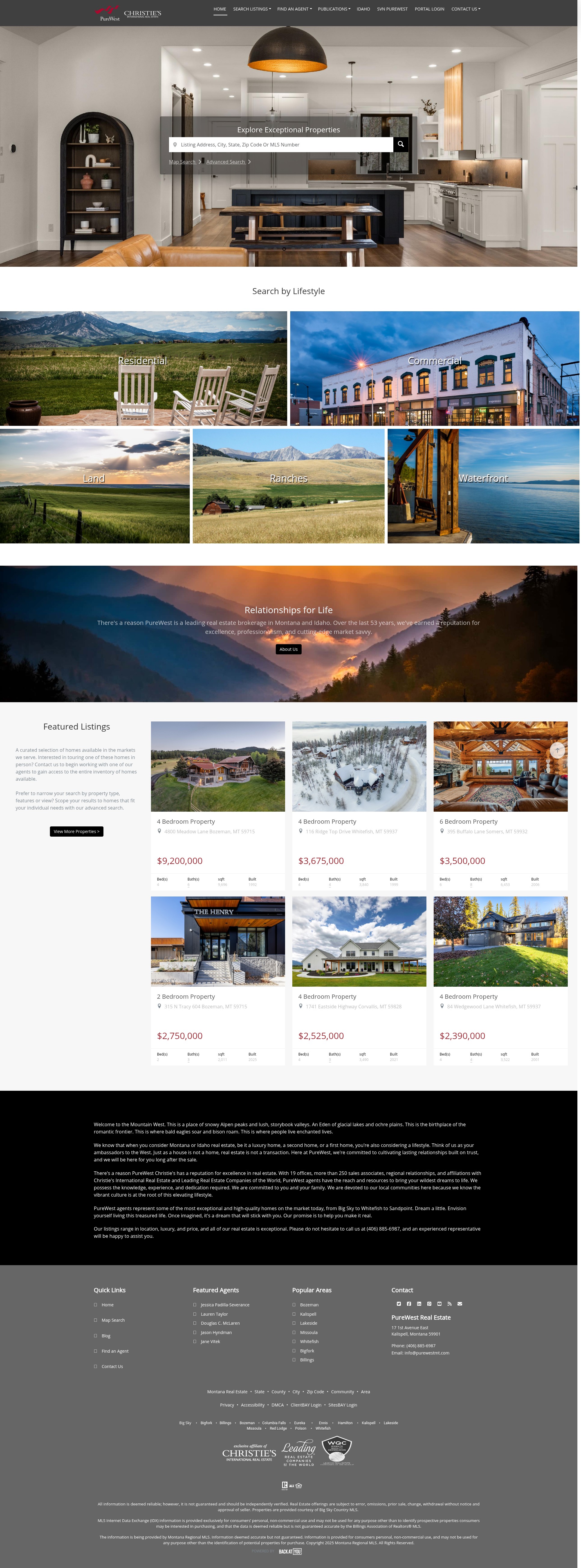 Screenshot of www.purewestrealestate.com