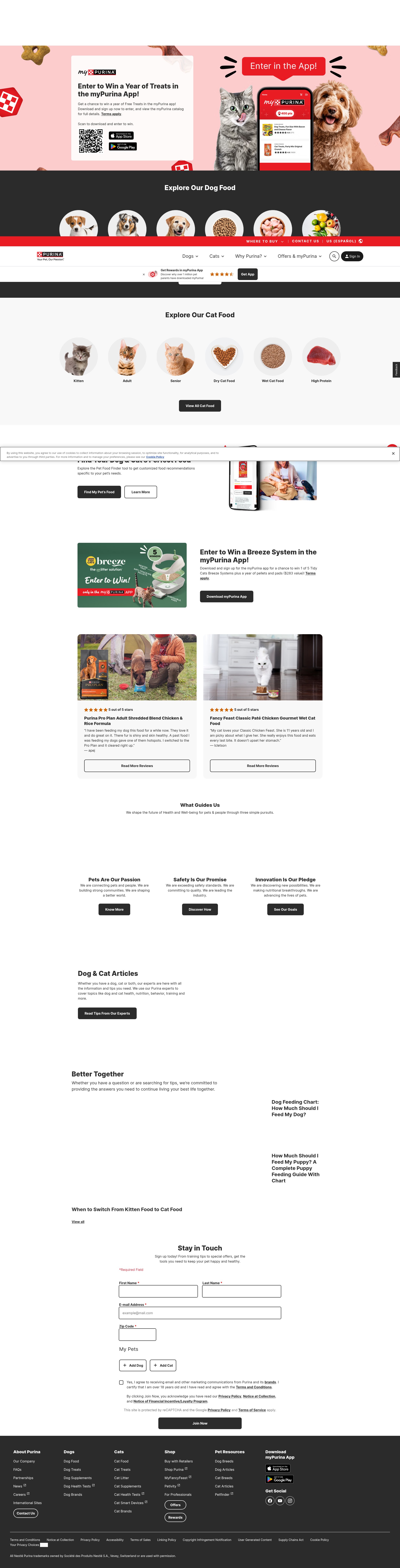 Screenshot of www.purina.com