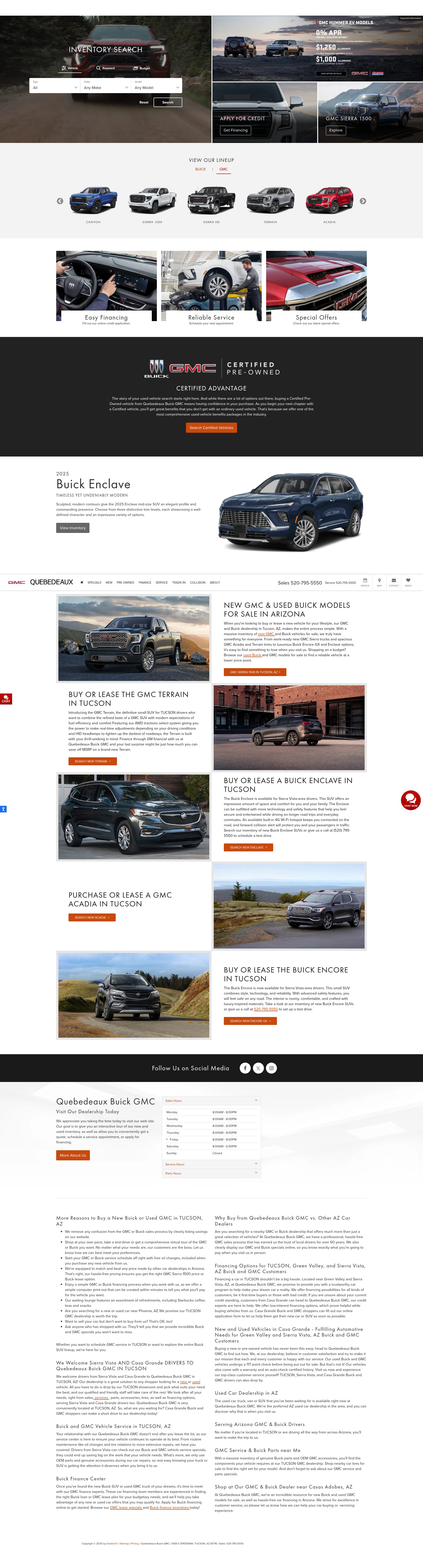 Screenshot of www.qbuickgmc.com