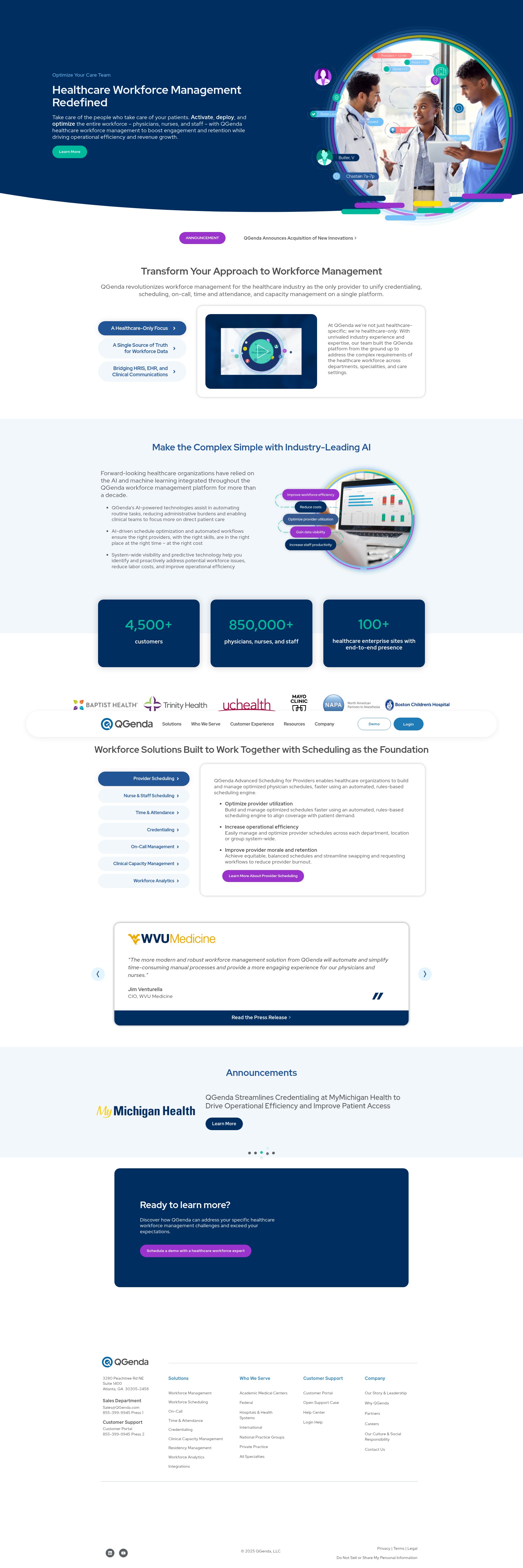 Screenshot of www.qgenda.com