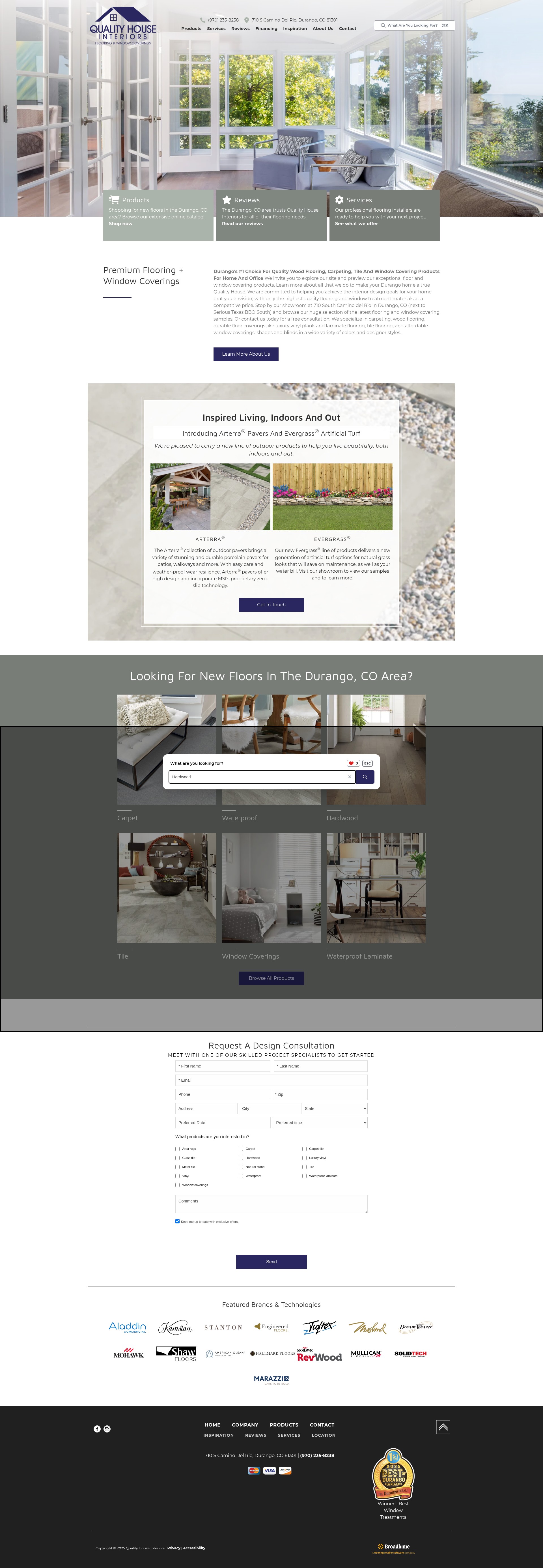 Screenshot of www.qualityhouseinteriors.com