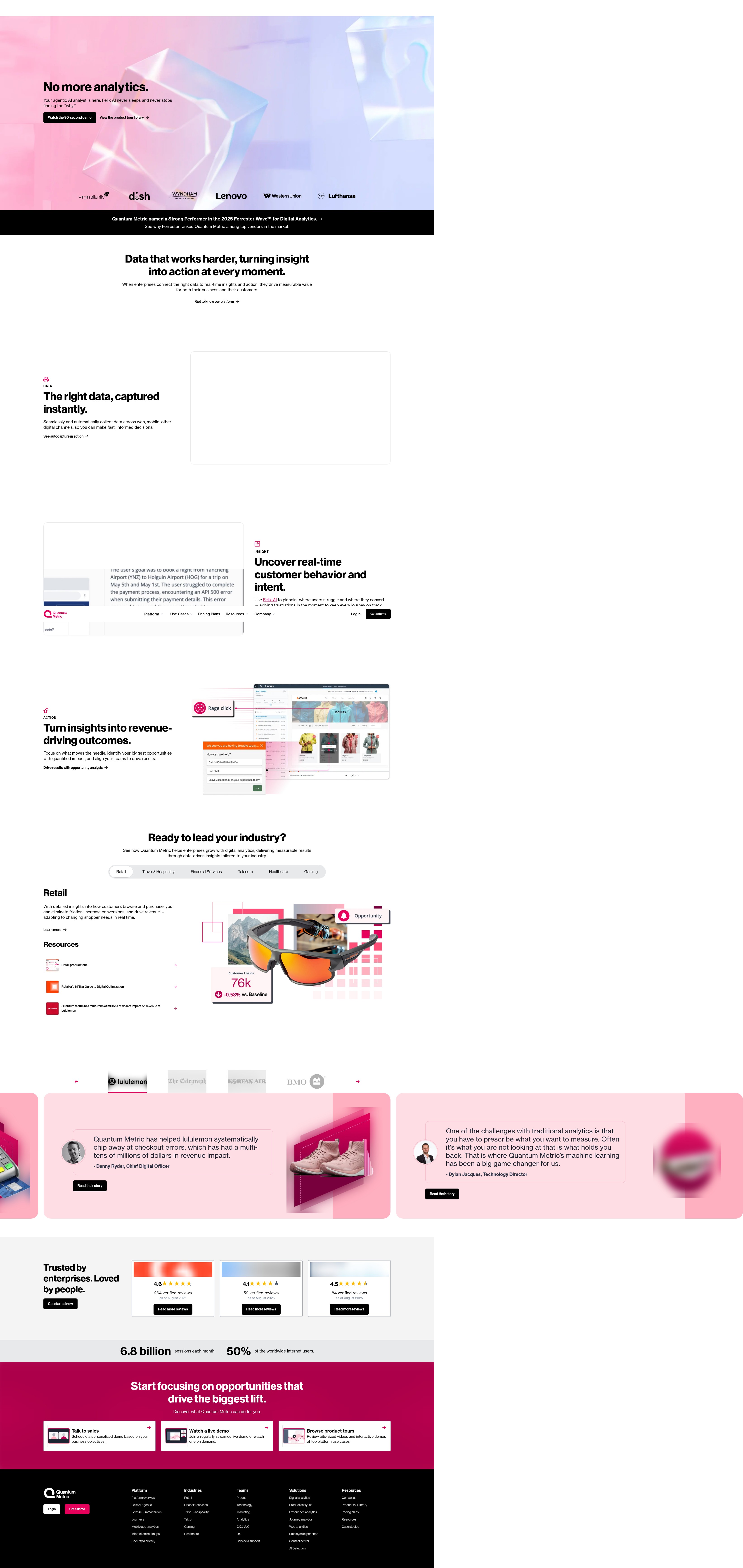 Screenshot of www.quantummetric.com