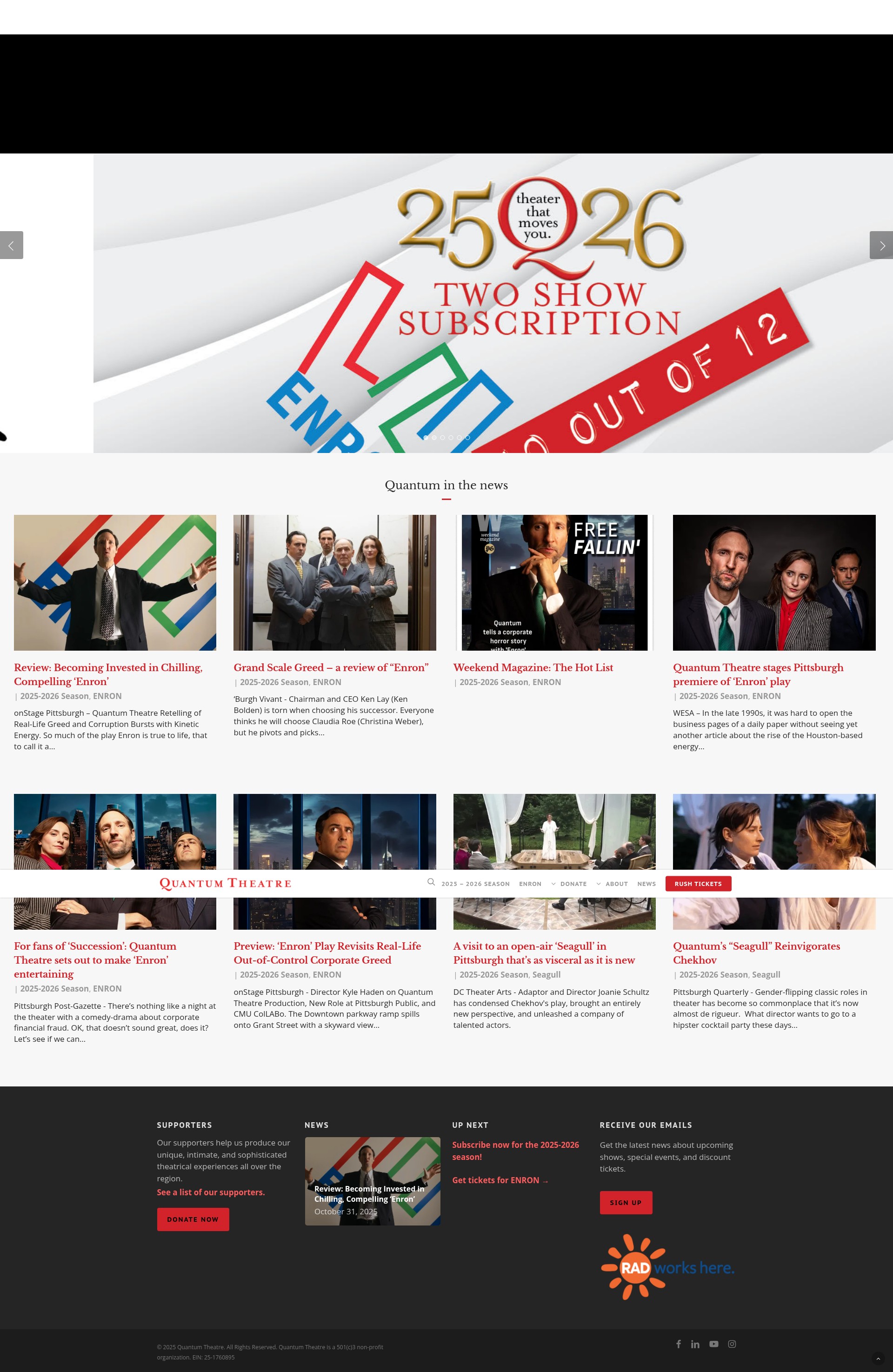 Screenshot of www.quantumtheatre.com