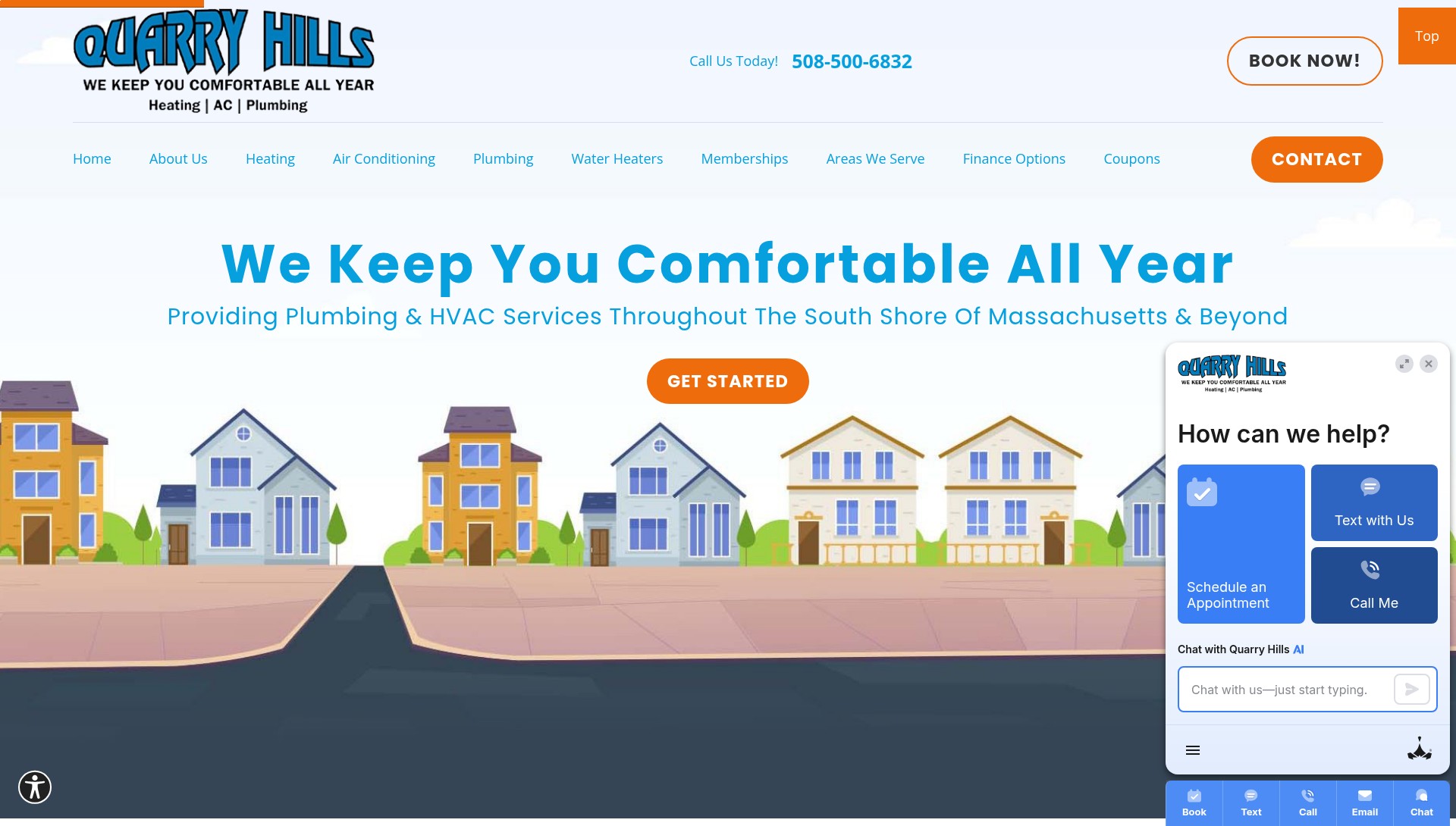 Screenshot of www.quarryhillsplumbing.com