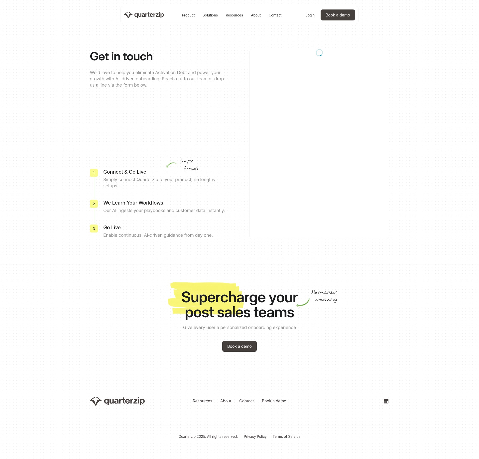 Screenshot of www.quarterzip.ai
