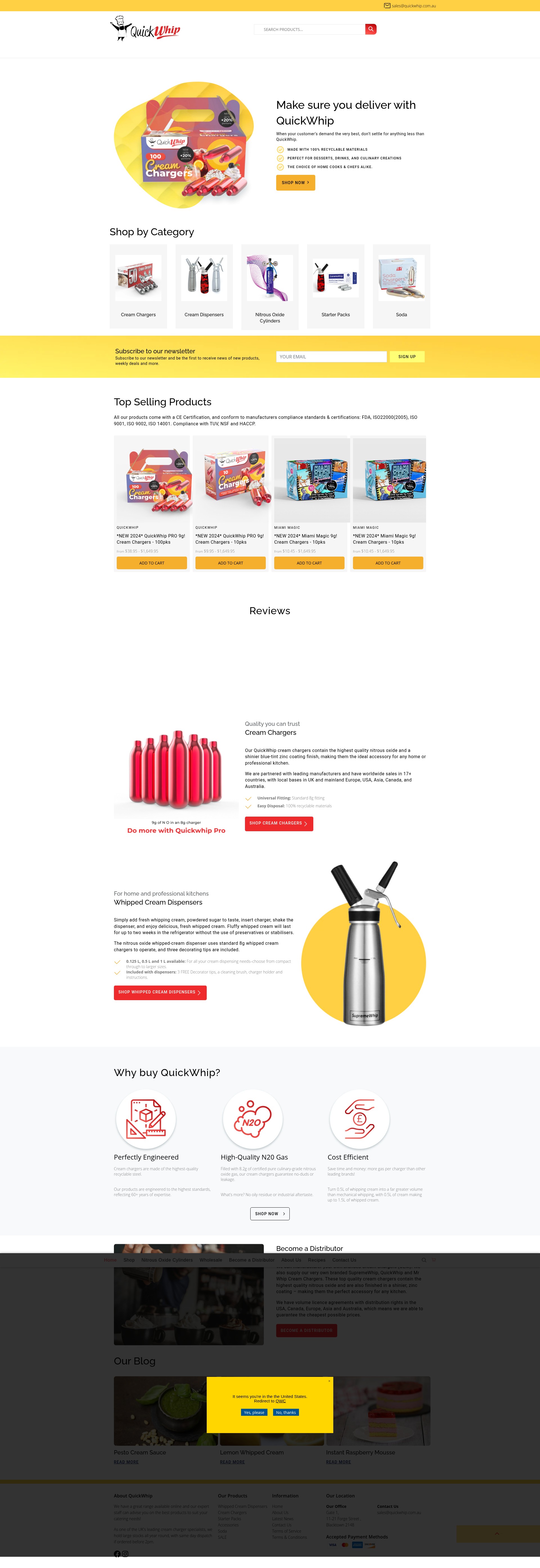 Screenshot of www.quickwhip.com.au