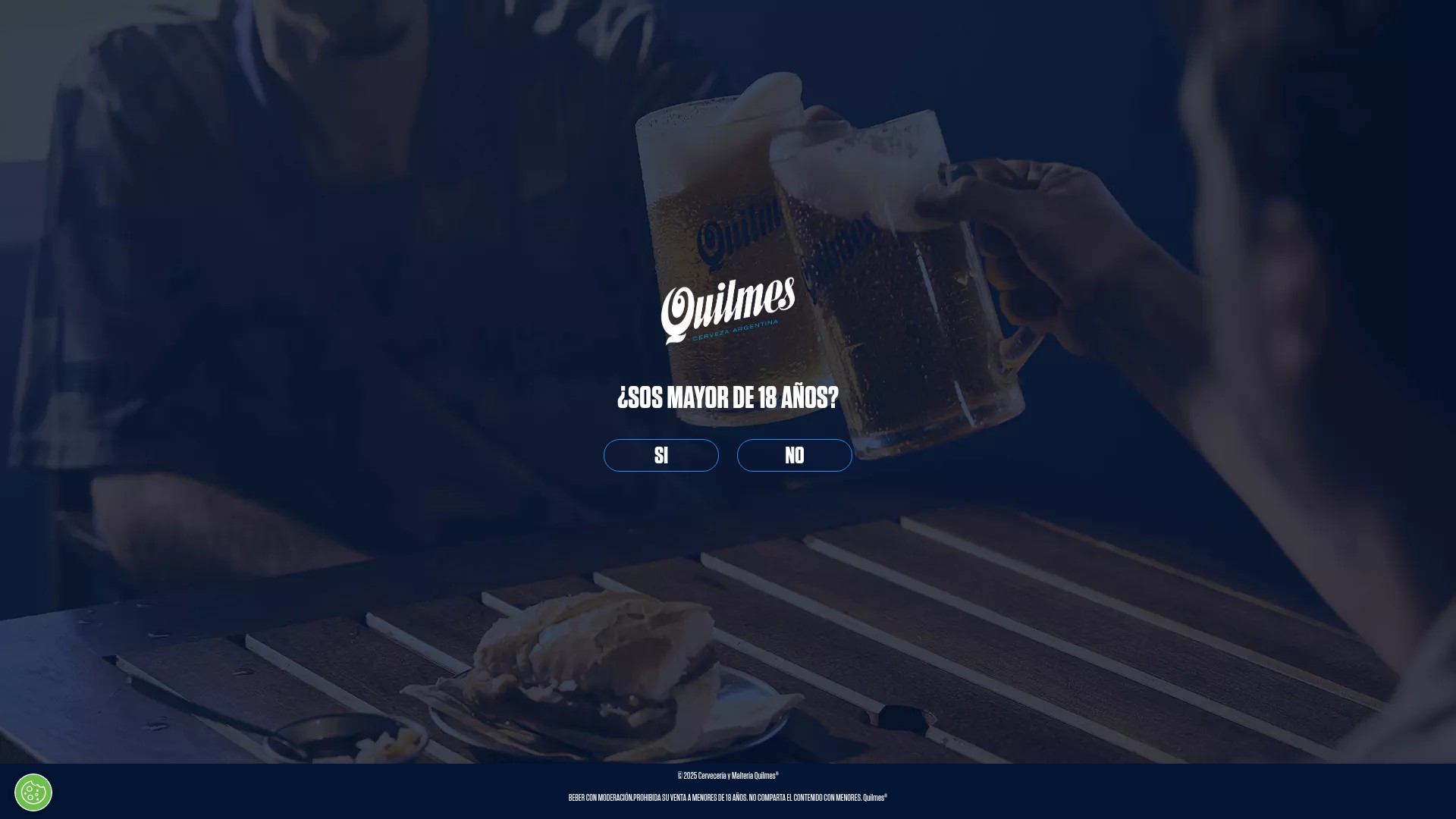 Screenshot of www.quilmes.com.ar