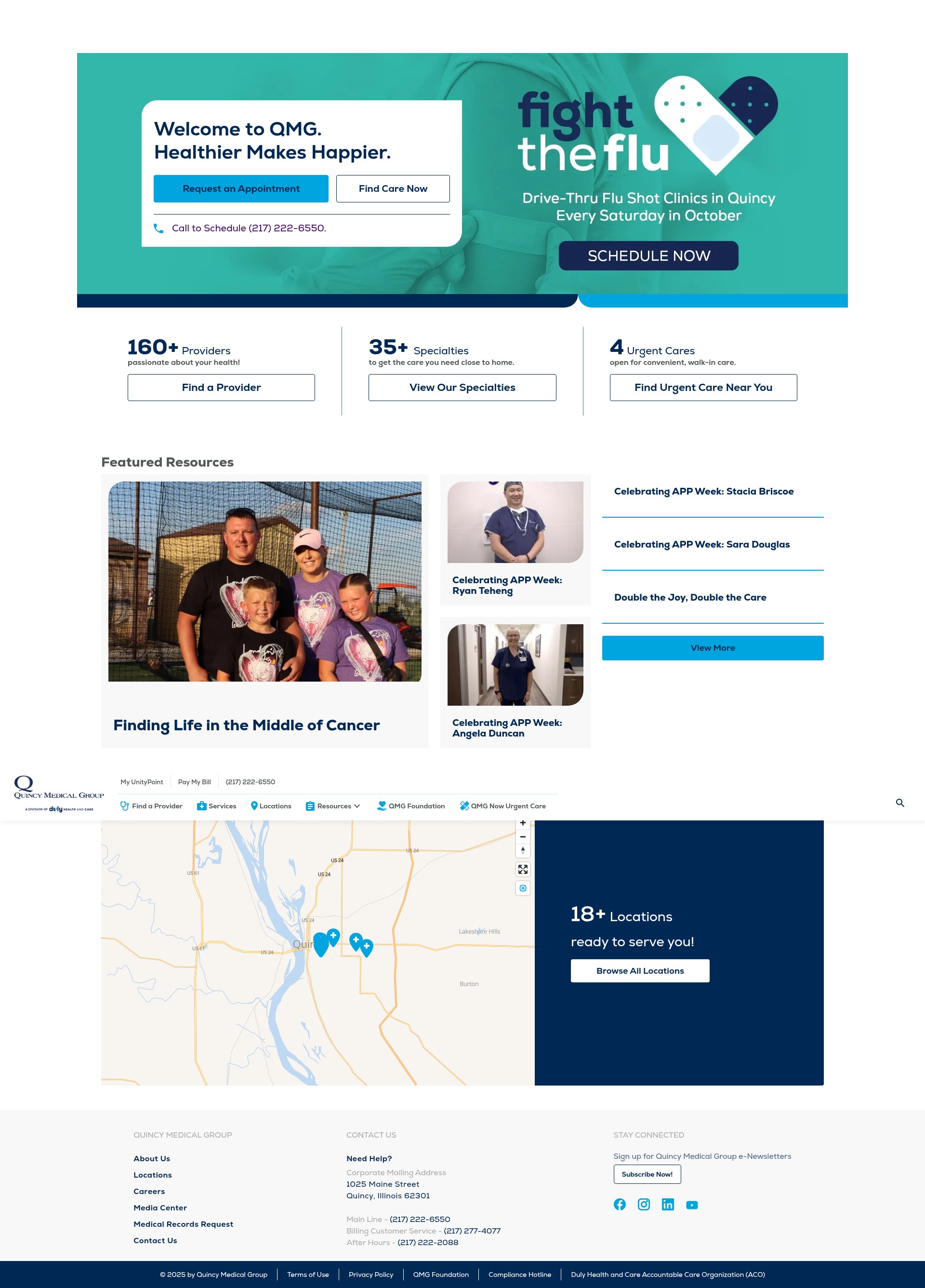 Screenshot of www.quincymedgroup.com