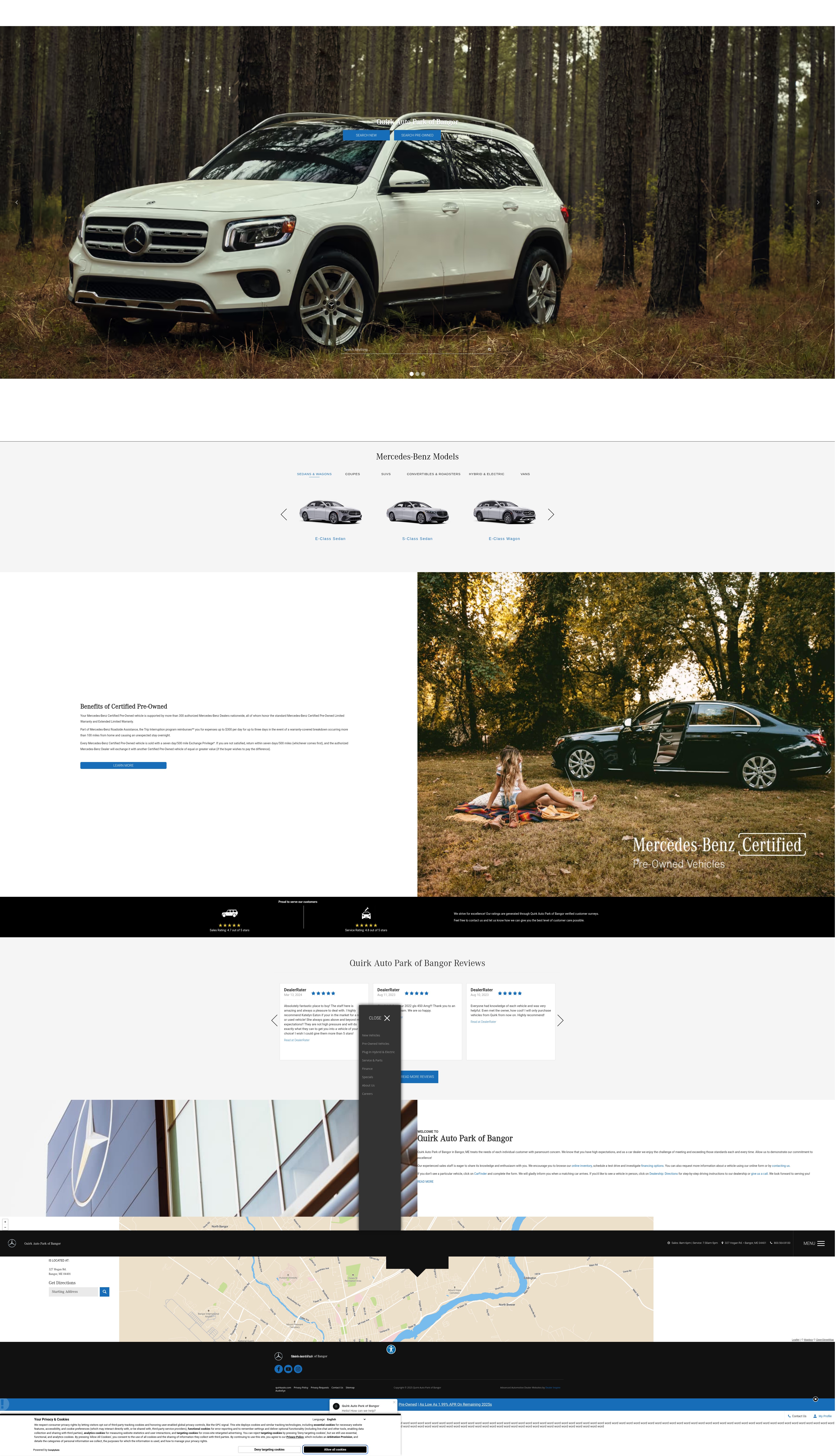 Screenshot of www.quirk.mercedesdealer.com