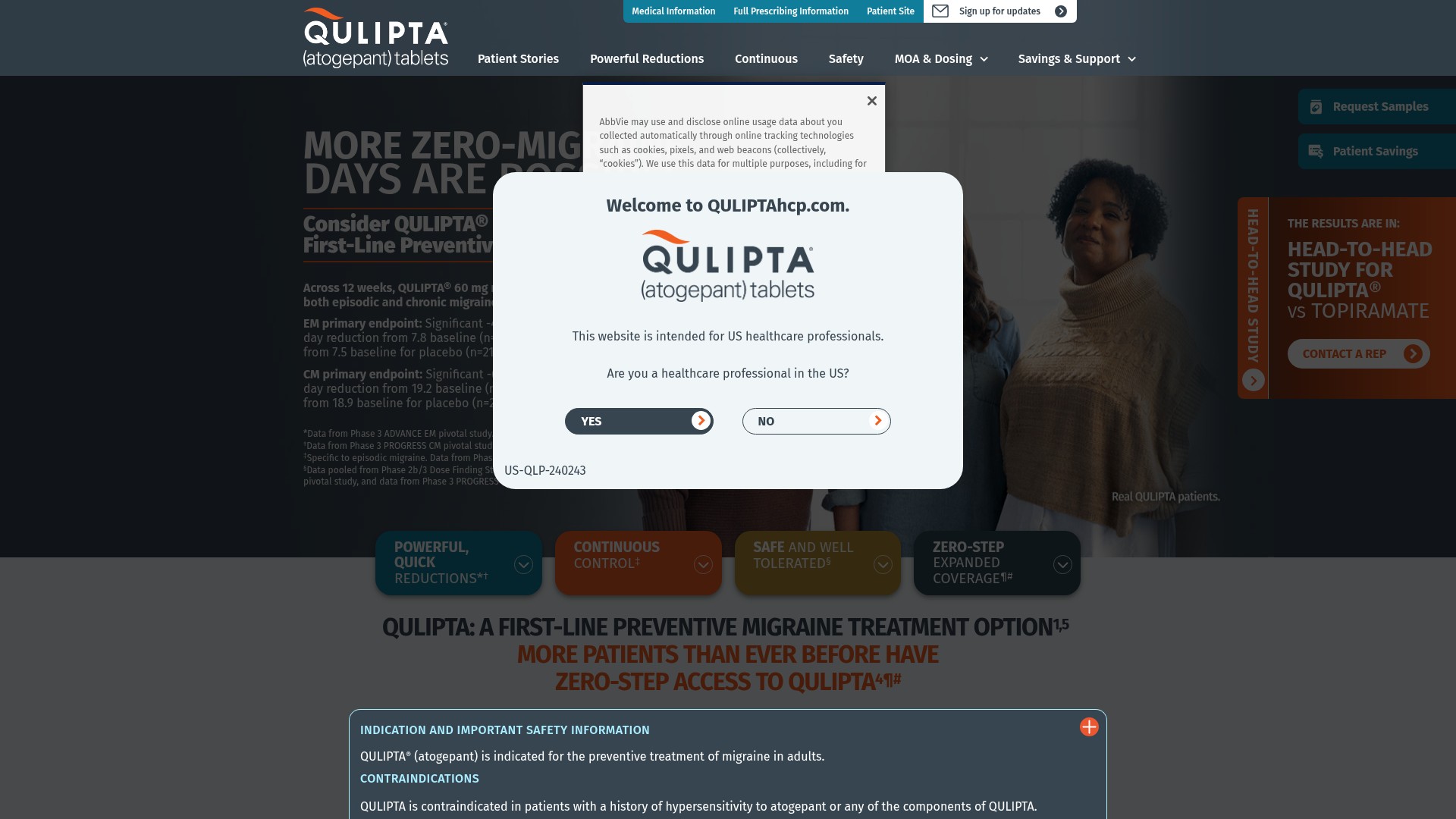 Screenshot of www.quliptahcp.com