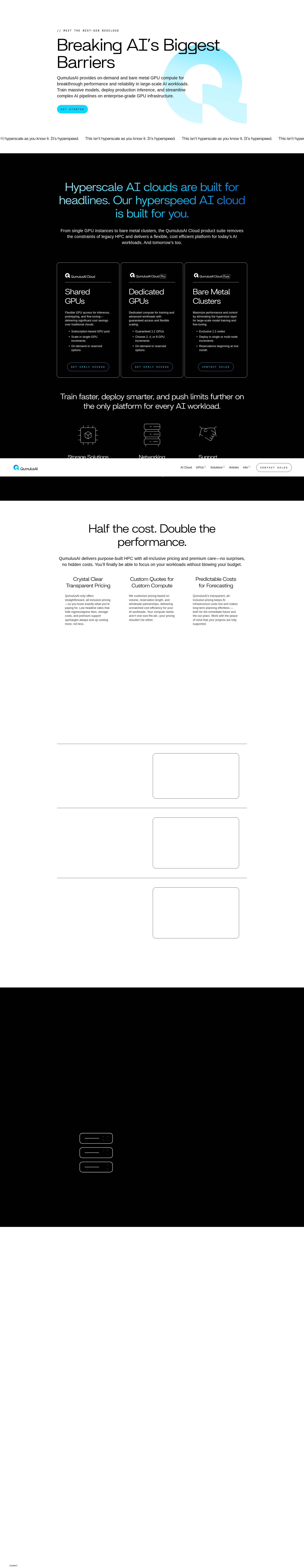 Screenshot of www.qumulusai.com