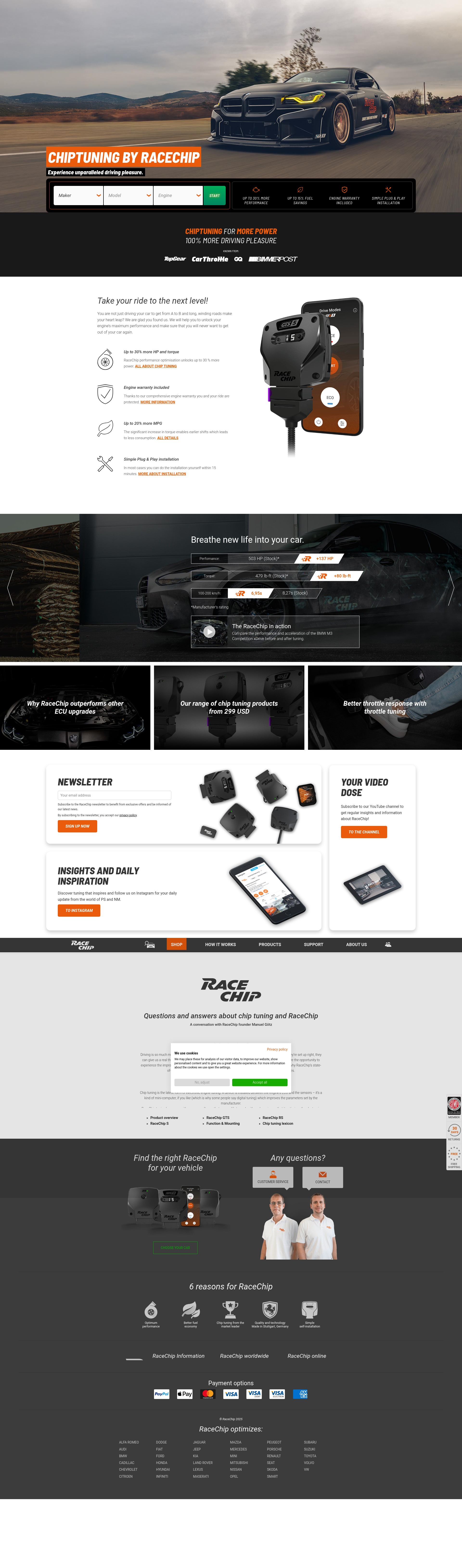 Screenshot of www.racechip.us