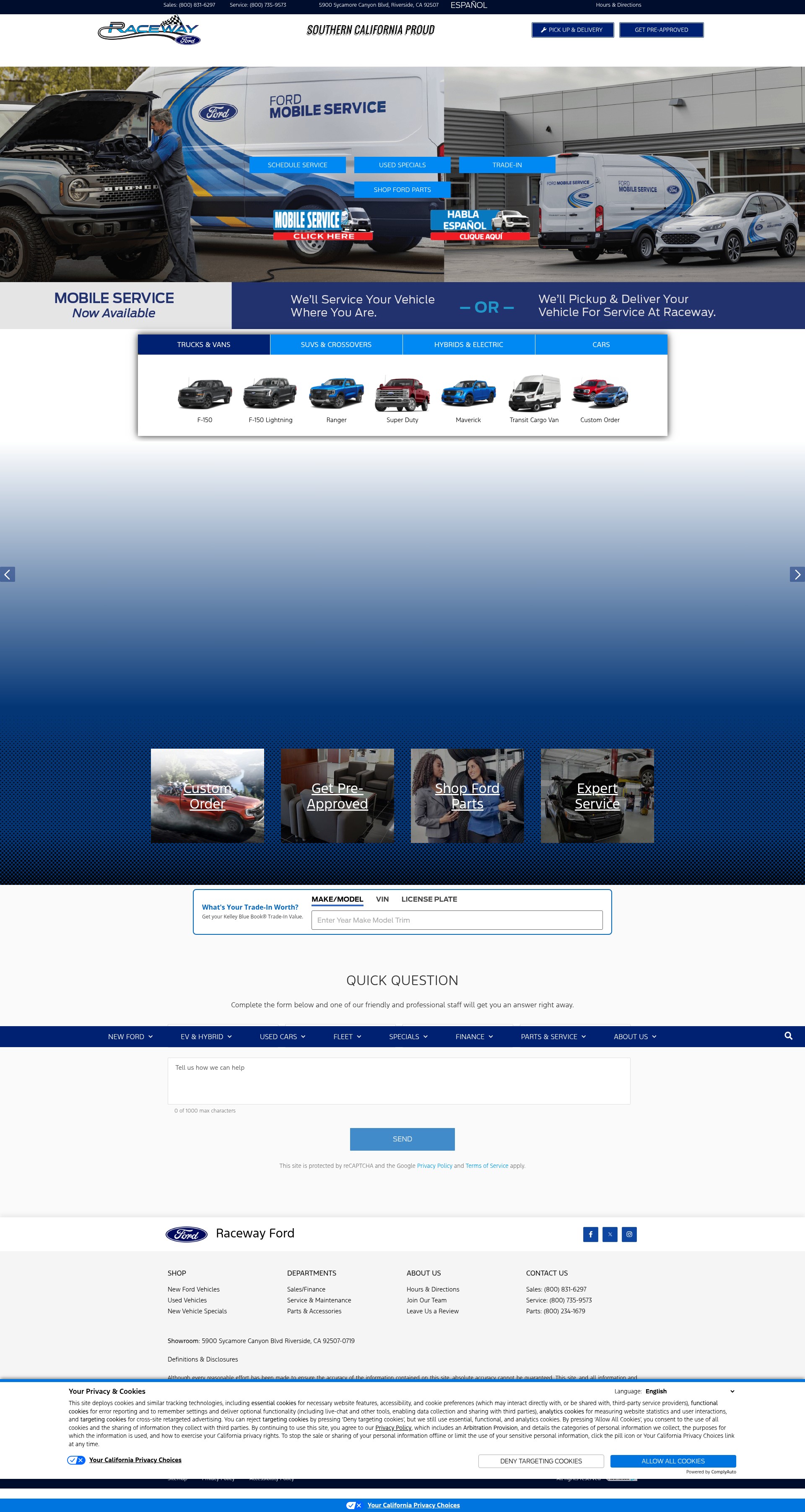 Screenshot of www.racewayford.com