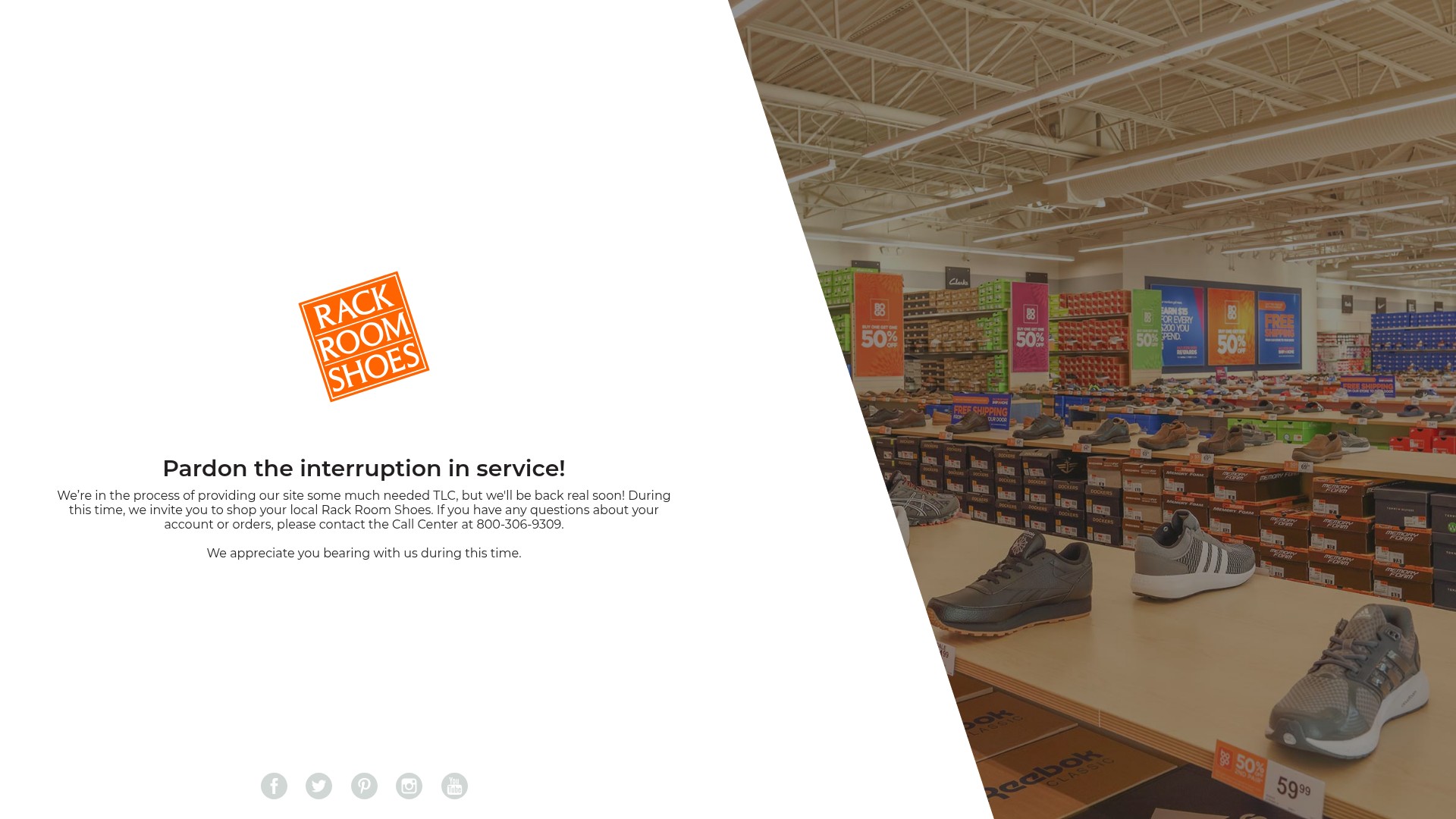 Screenshot of www.rackroomshoes.com