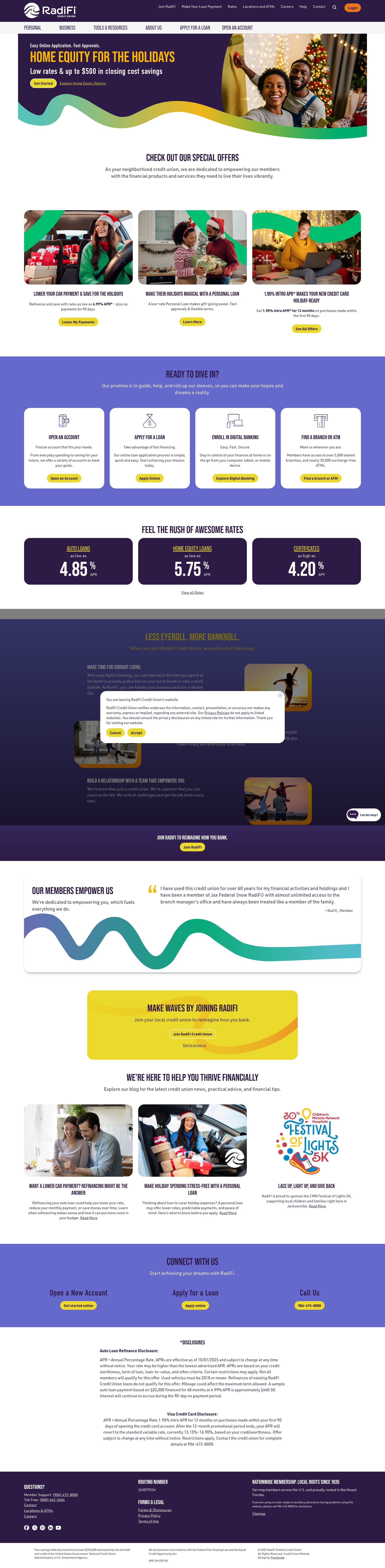Screenshot of www.radificu.org