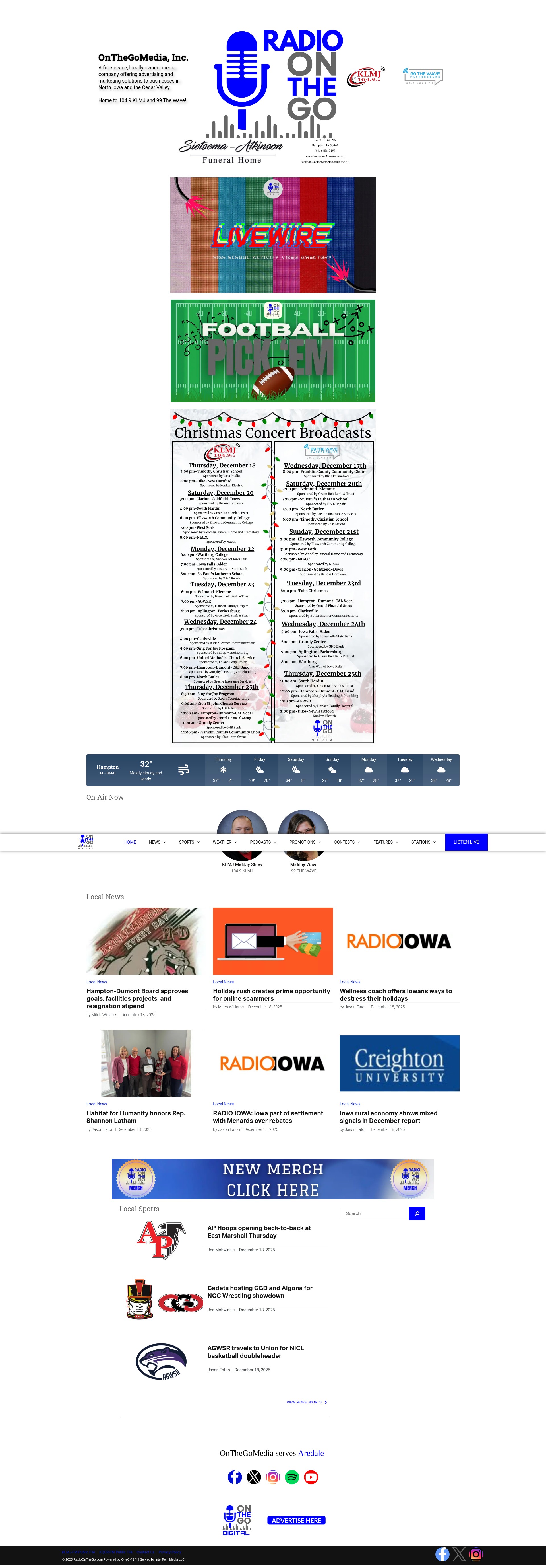 Screenshot of www.radioonthego.com