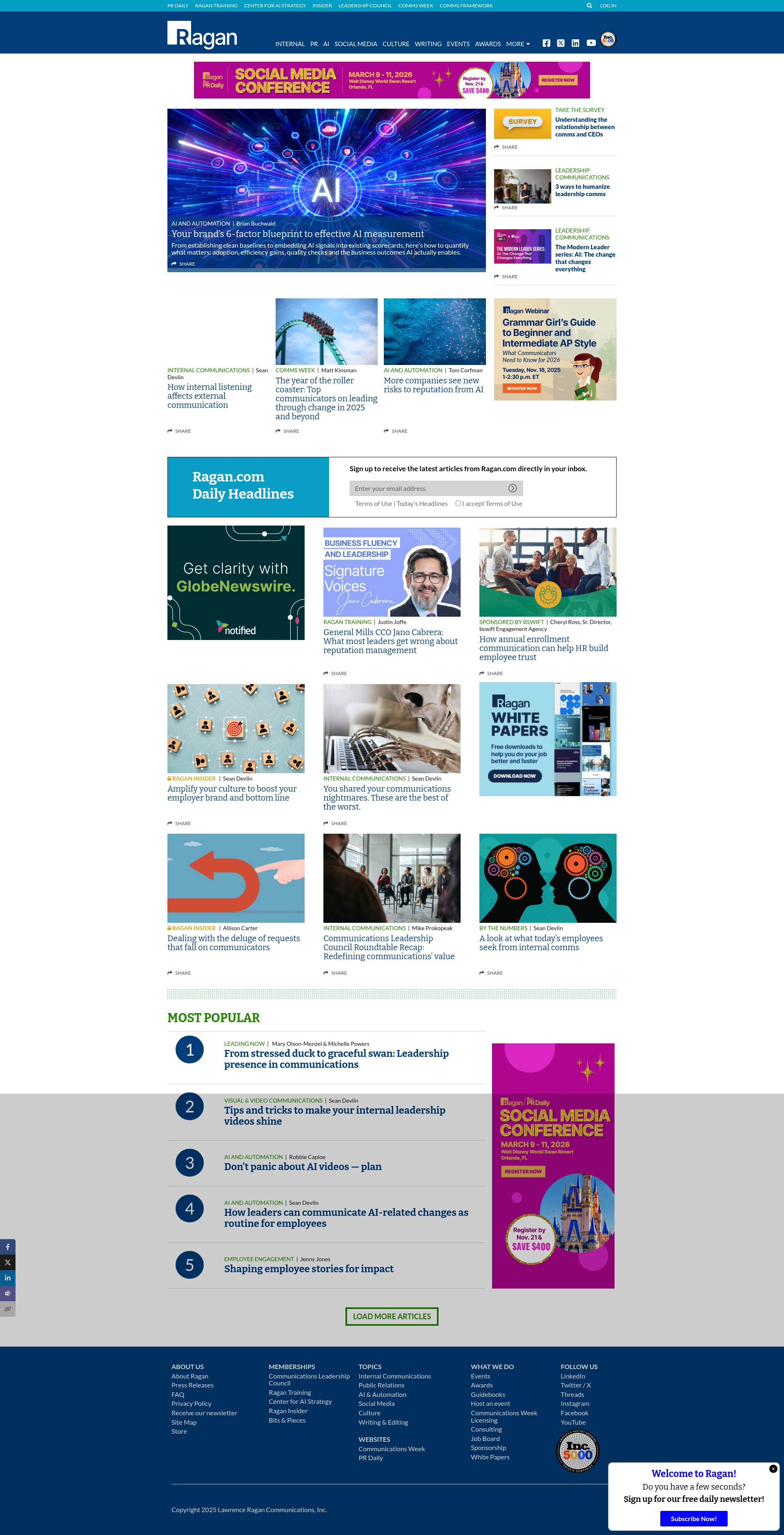 Screenshot of www.ragan.com