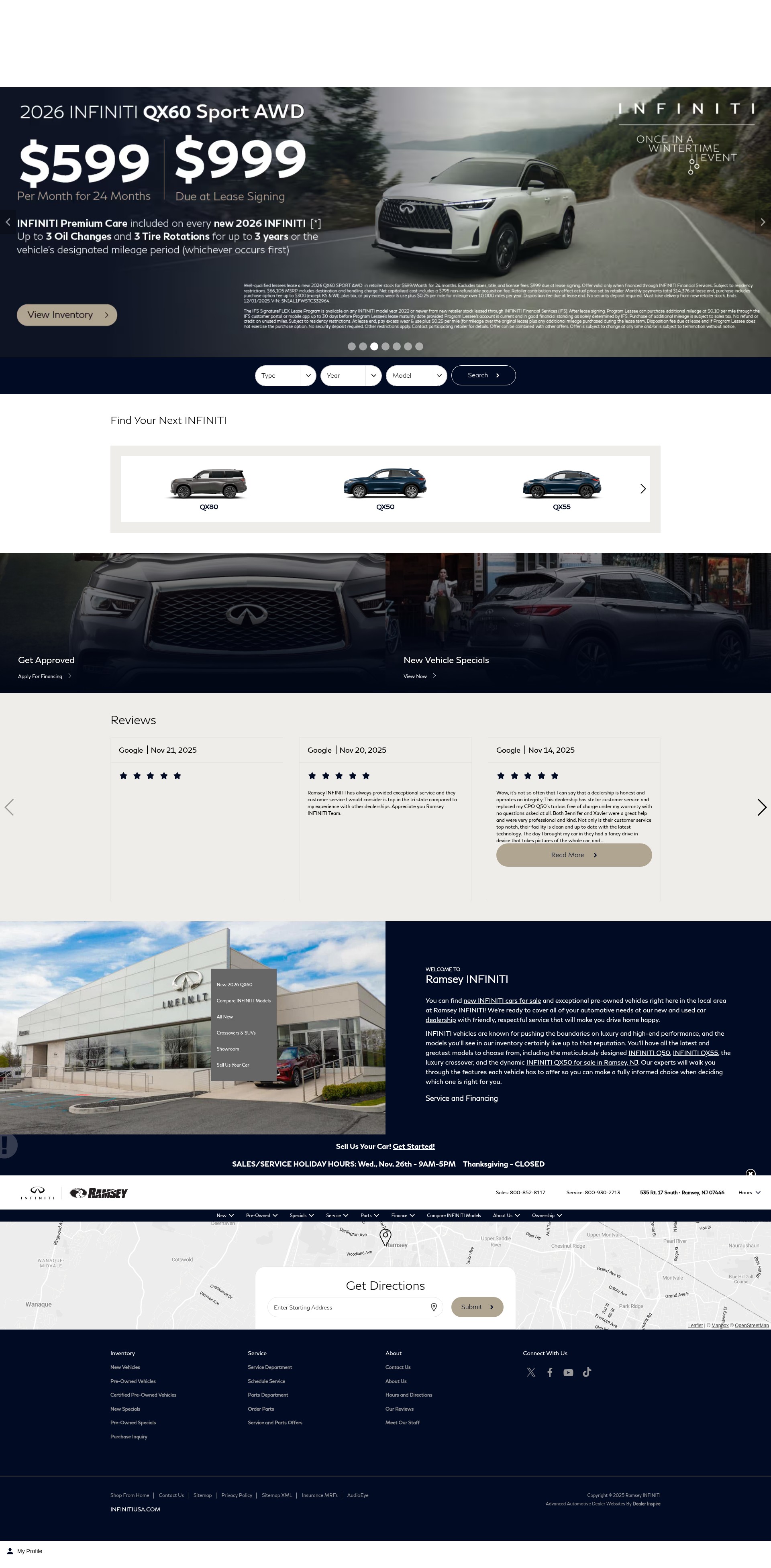 Screenshot of www.ramseyinfiniti.com