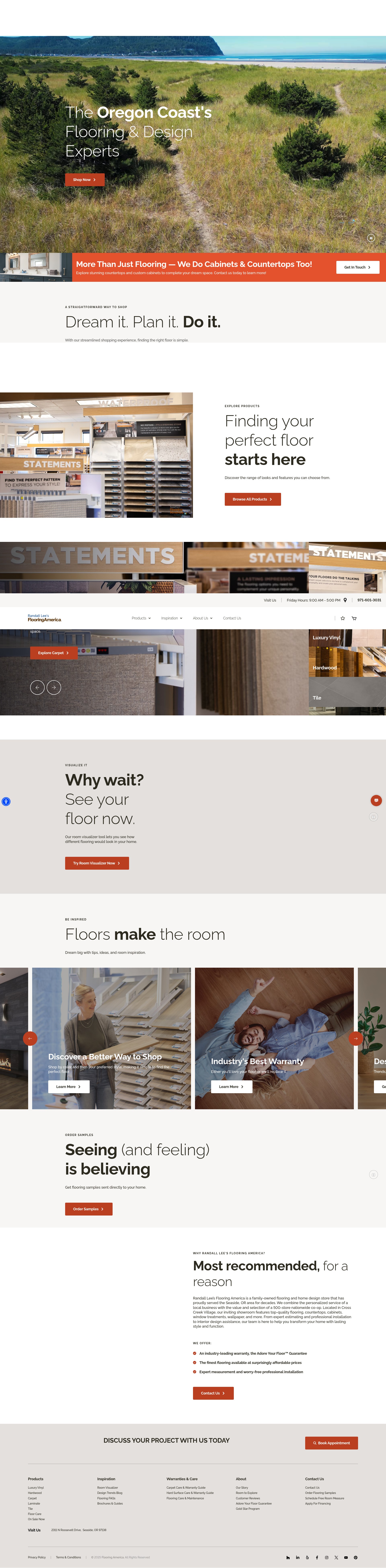 Screenshot of www.randallleesflooring.com
