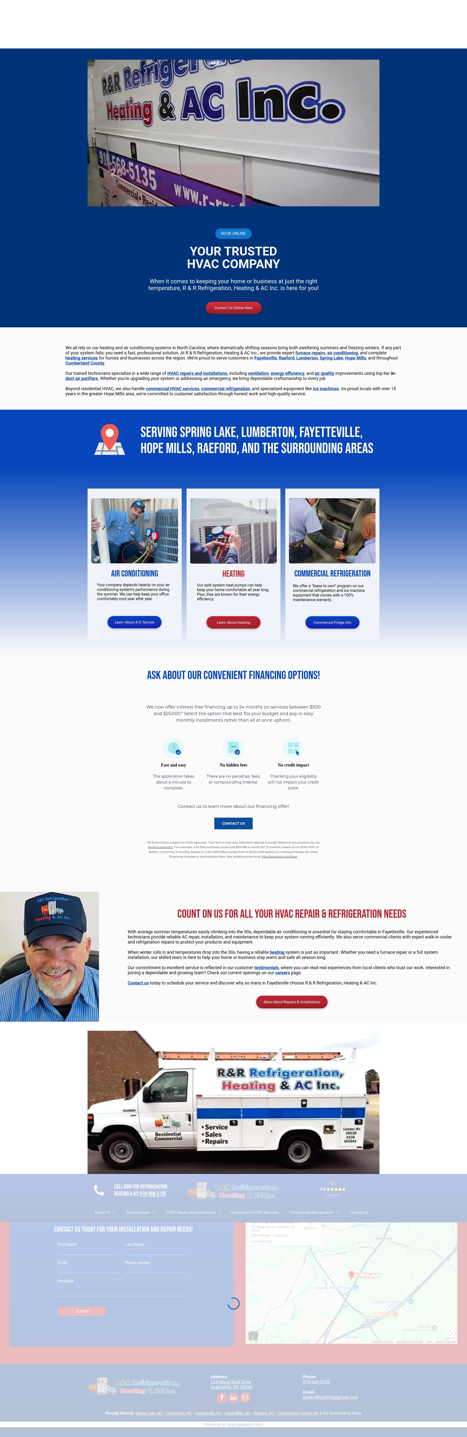 Screenshot of www.randrrefrigerationhvac.com