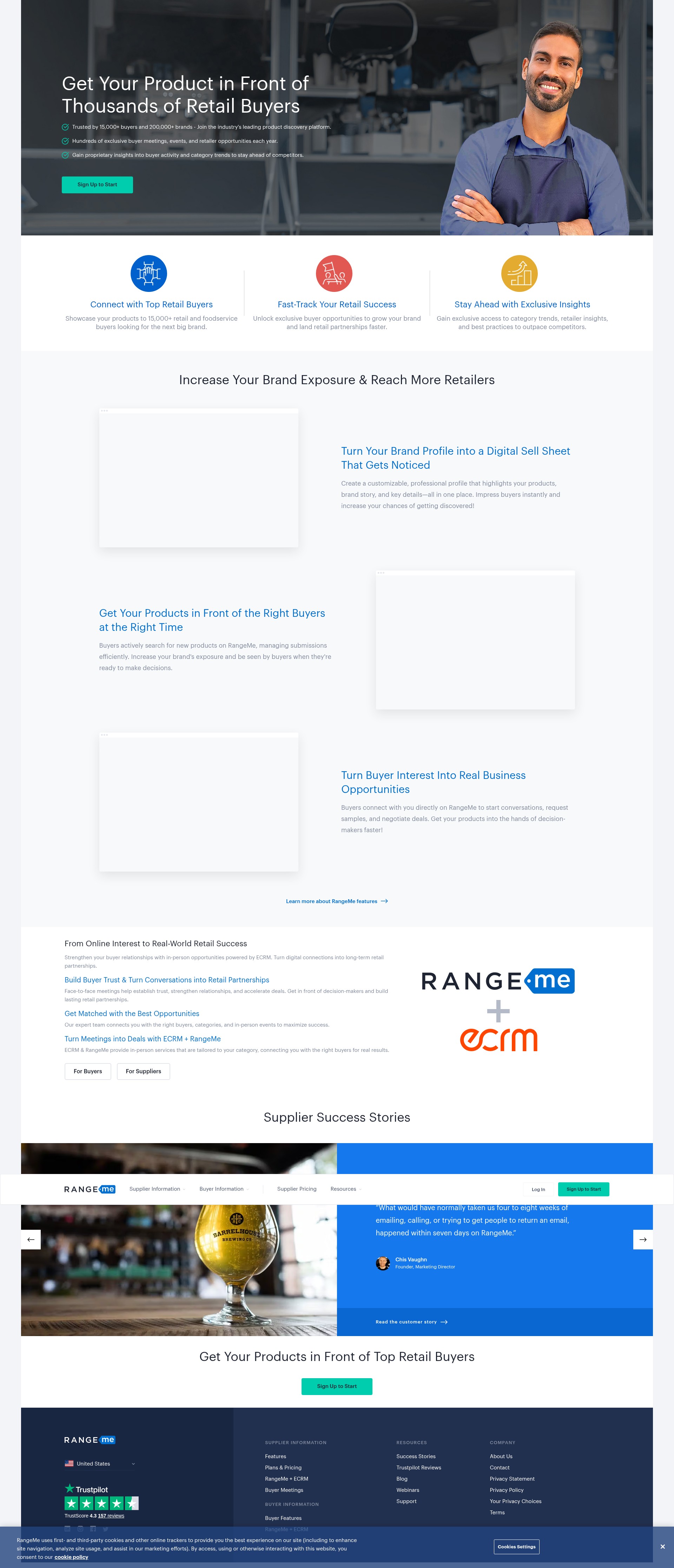 Screenshot of www.rangeme.com