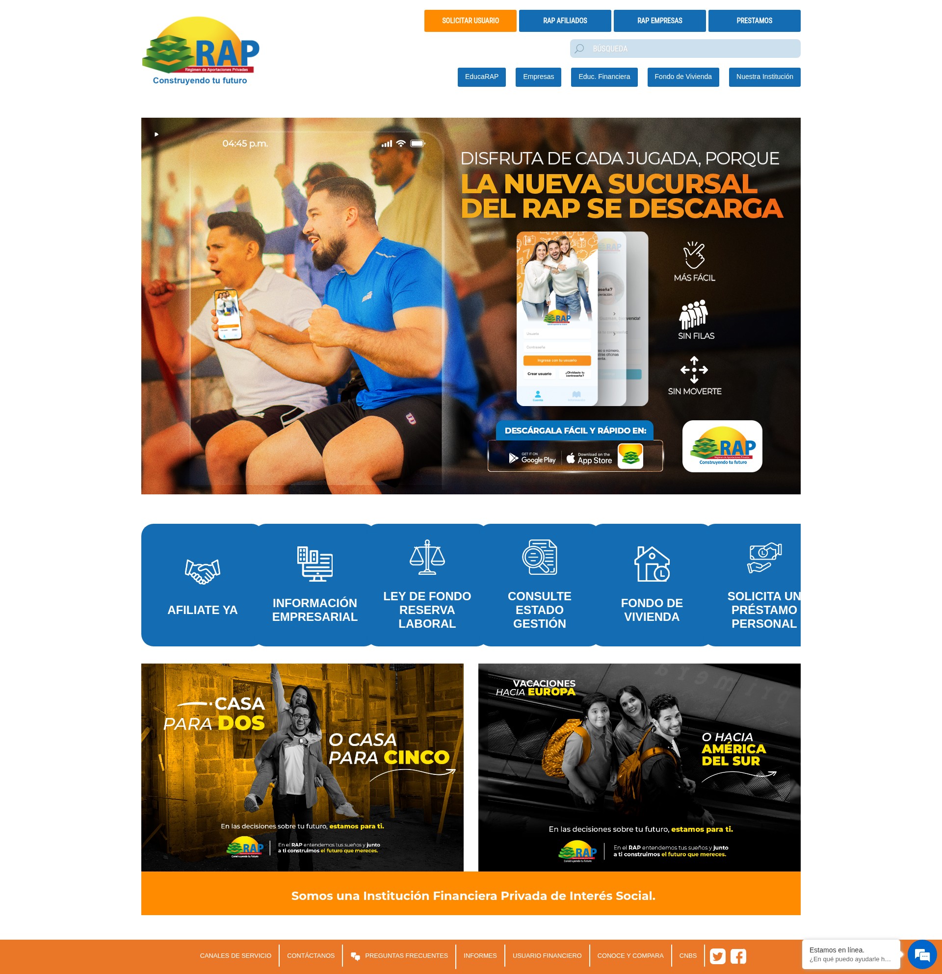Screenshot of www.rap.hn