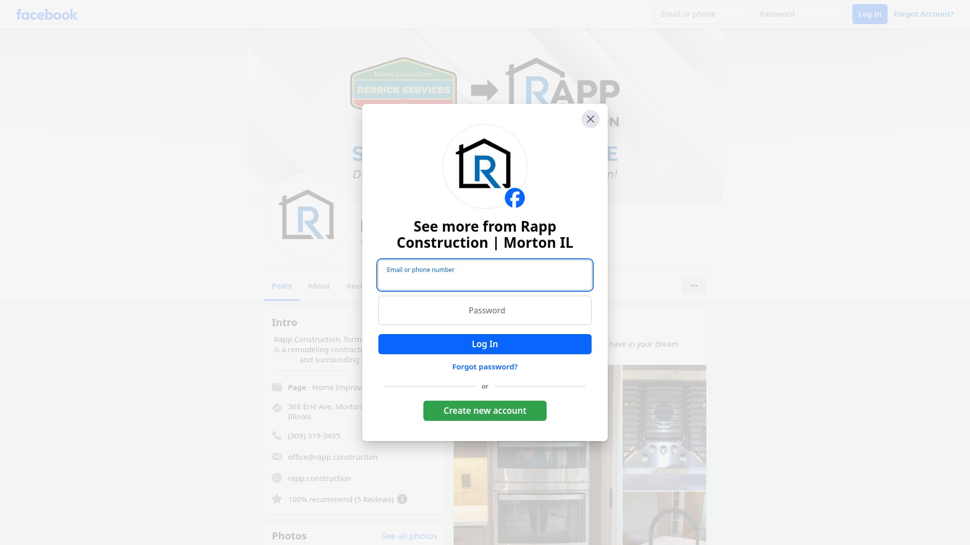 Screenshot of www.rapp.construction