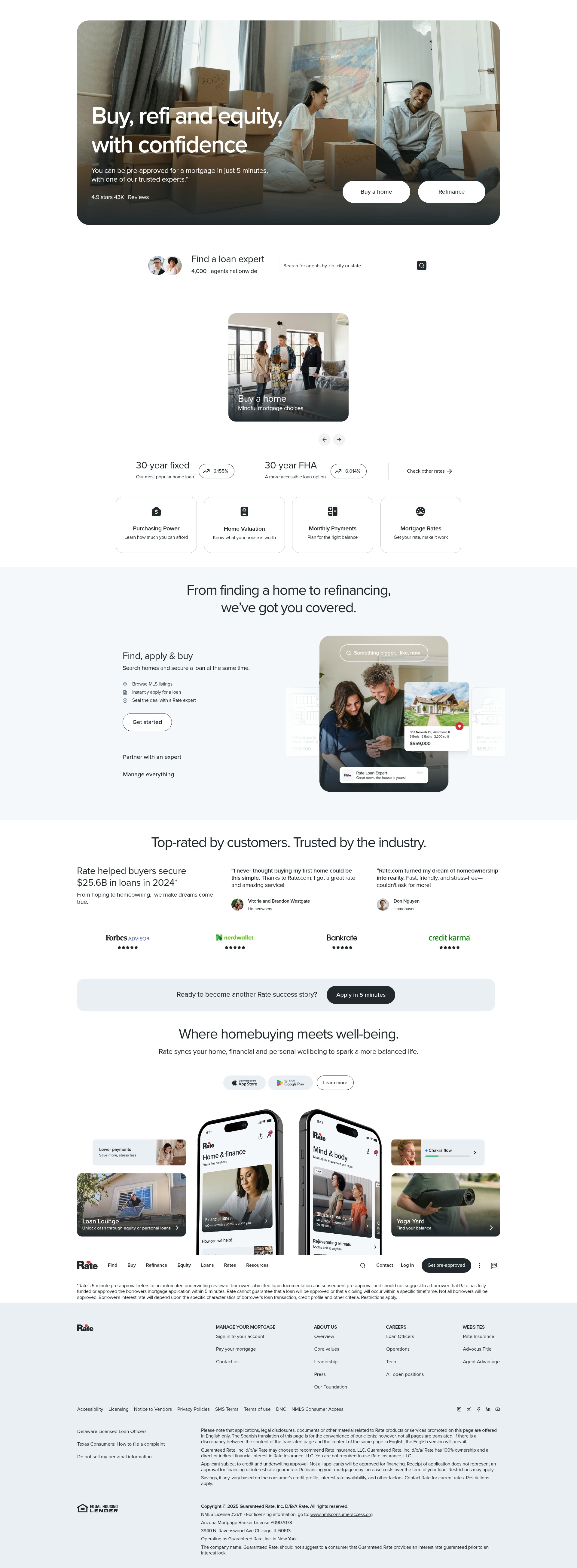 Screenshot of www.rate.com