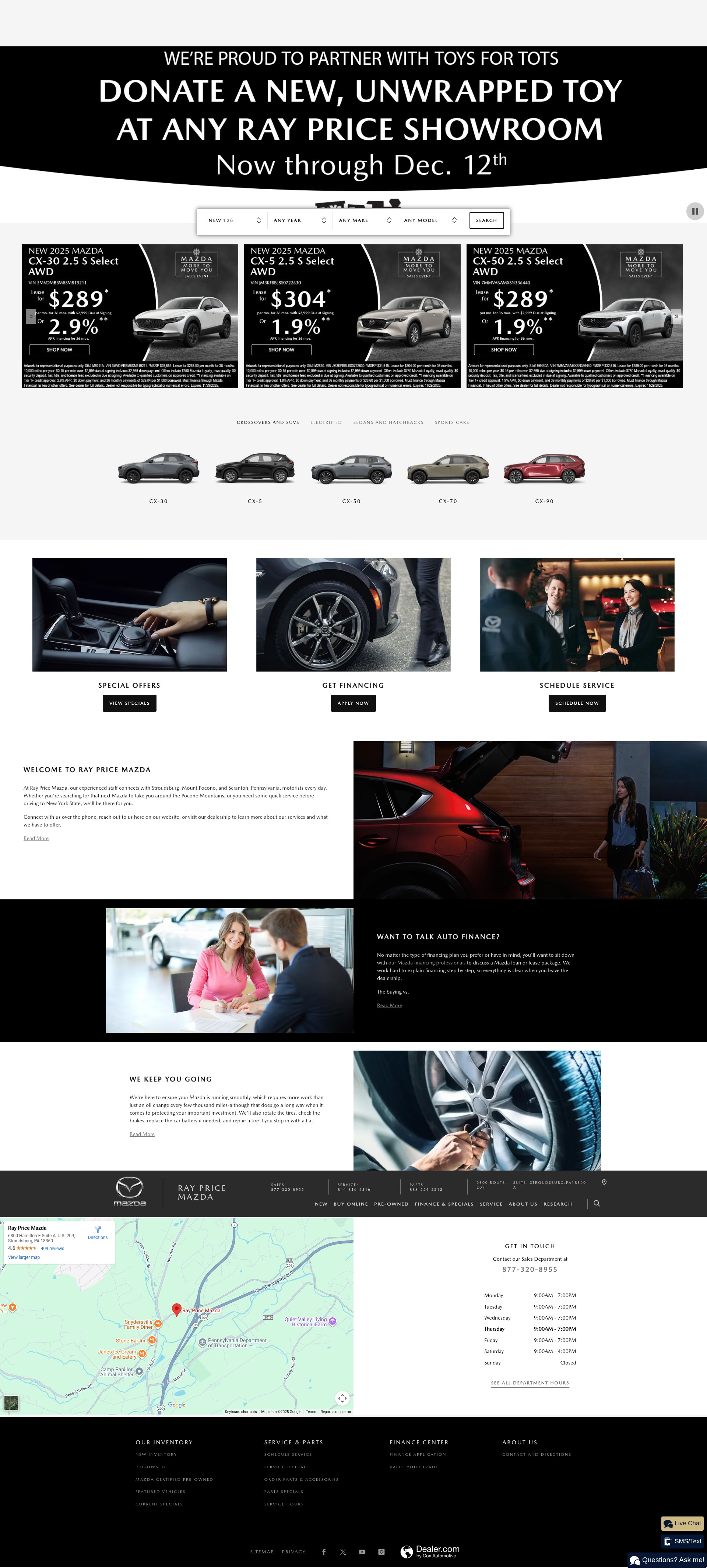 Screenshot of www.raypricemazda.com
