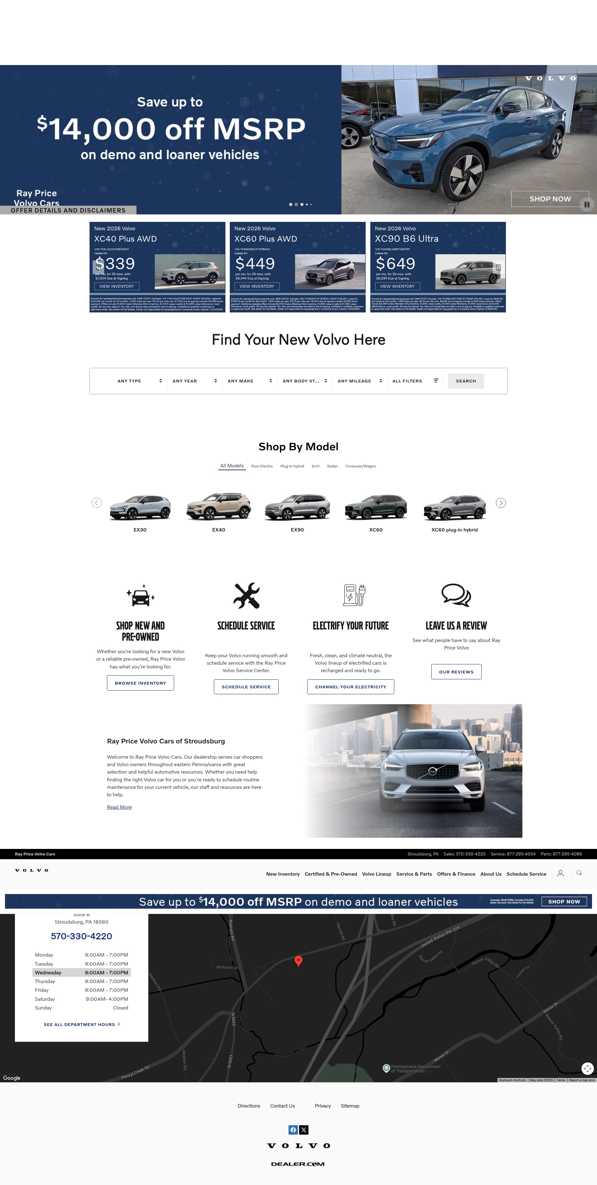 Screenshot of www.raypricevolvocars.com