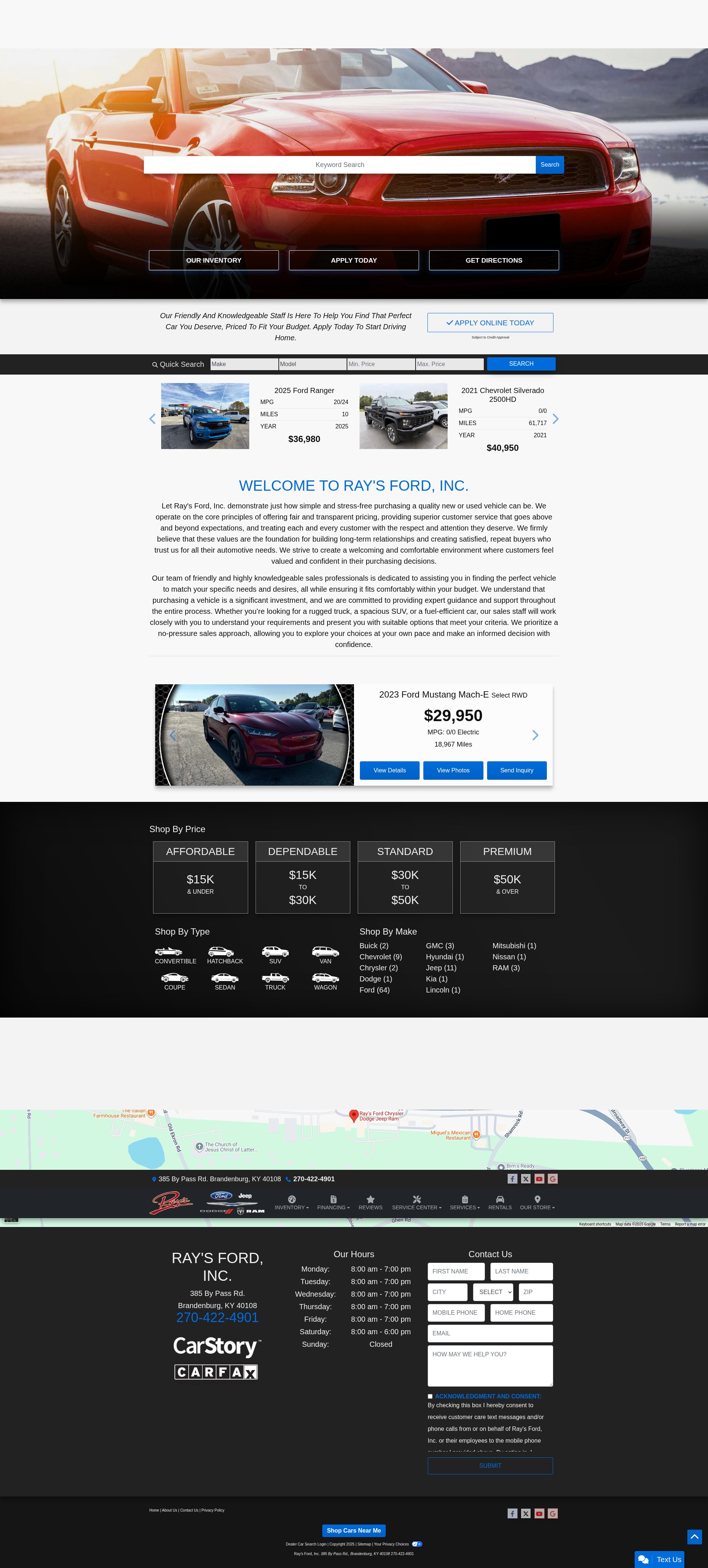 Screenshot of www.raysford.com
