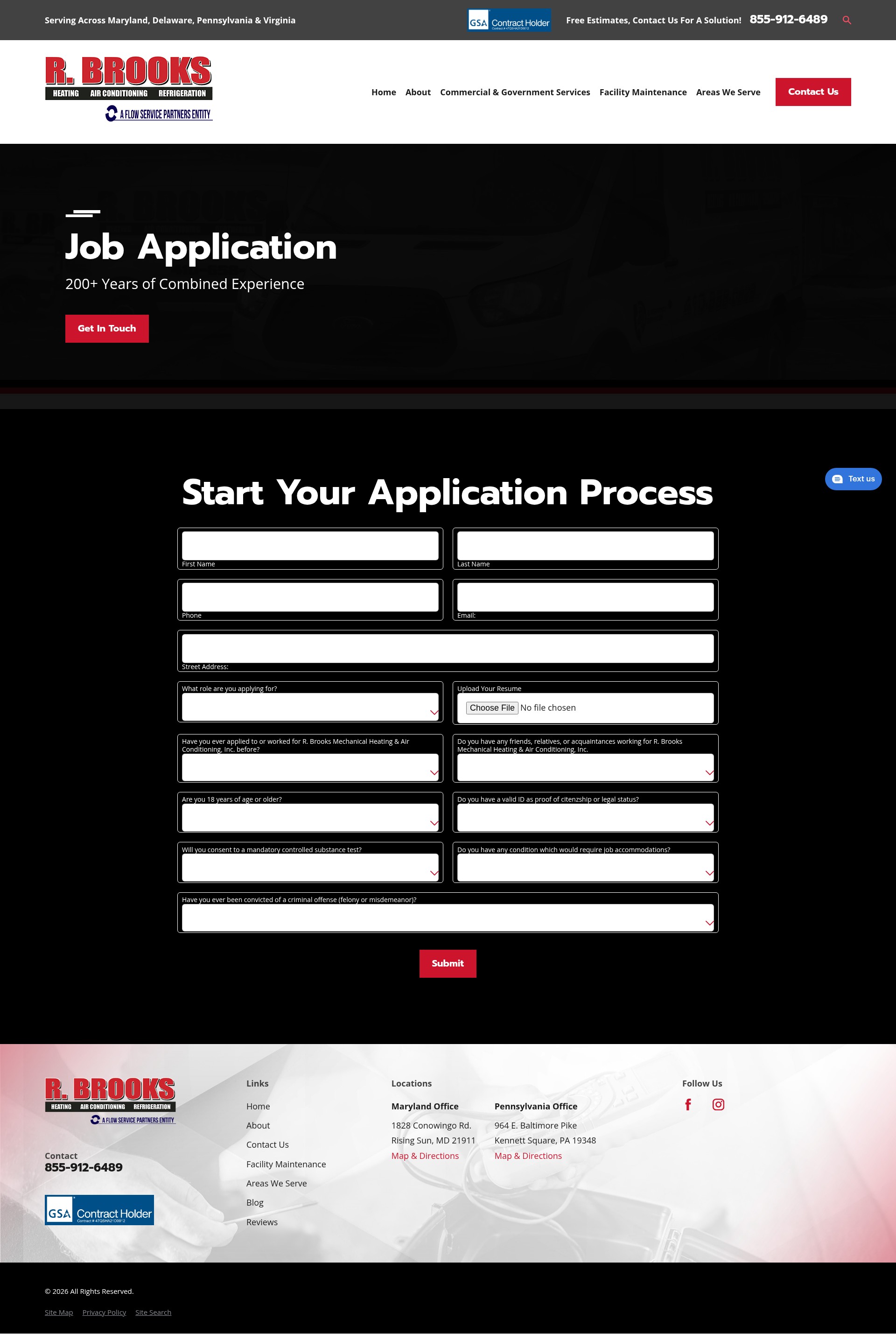 Screenshot of www.rbrooksmechanical.com