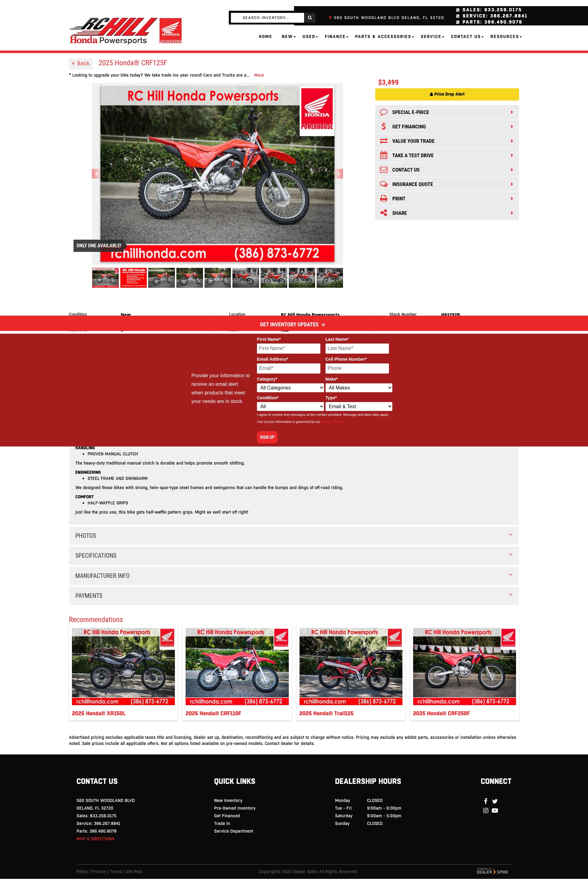 Screenshot of www.rchillhonda.com