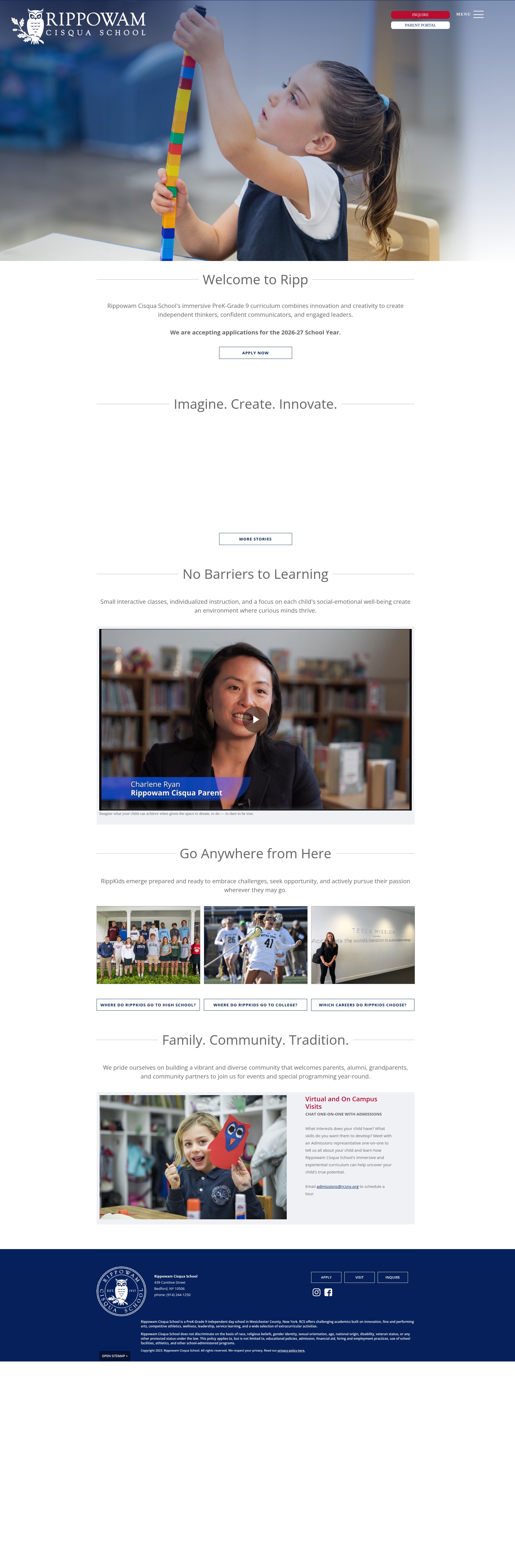 Screenshot of www.rcsny.org