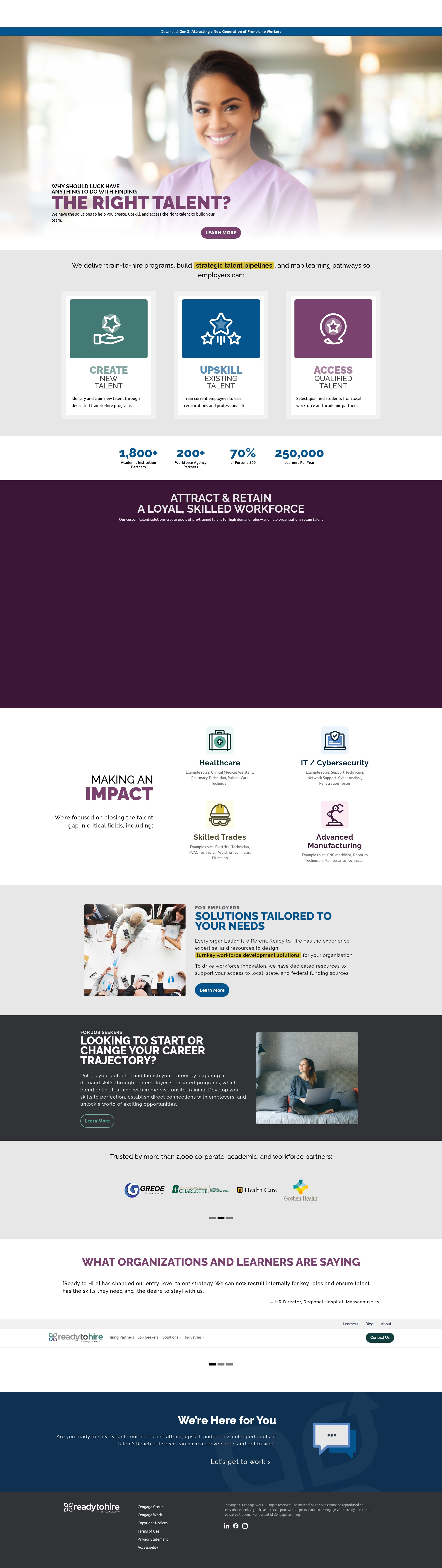 Screenshot of www.readytohire.com