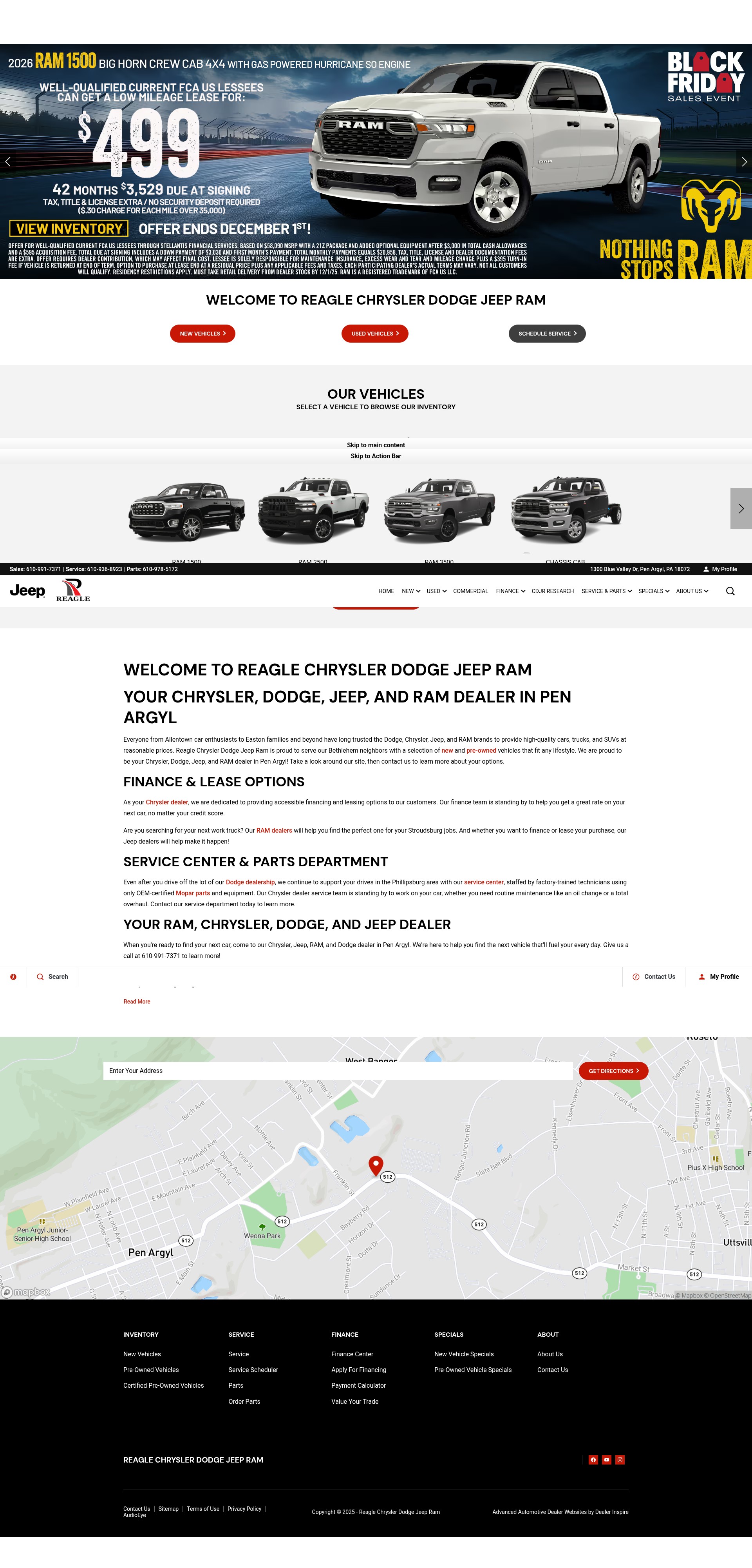 Screenshot of www.reagledodge.net