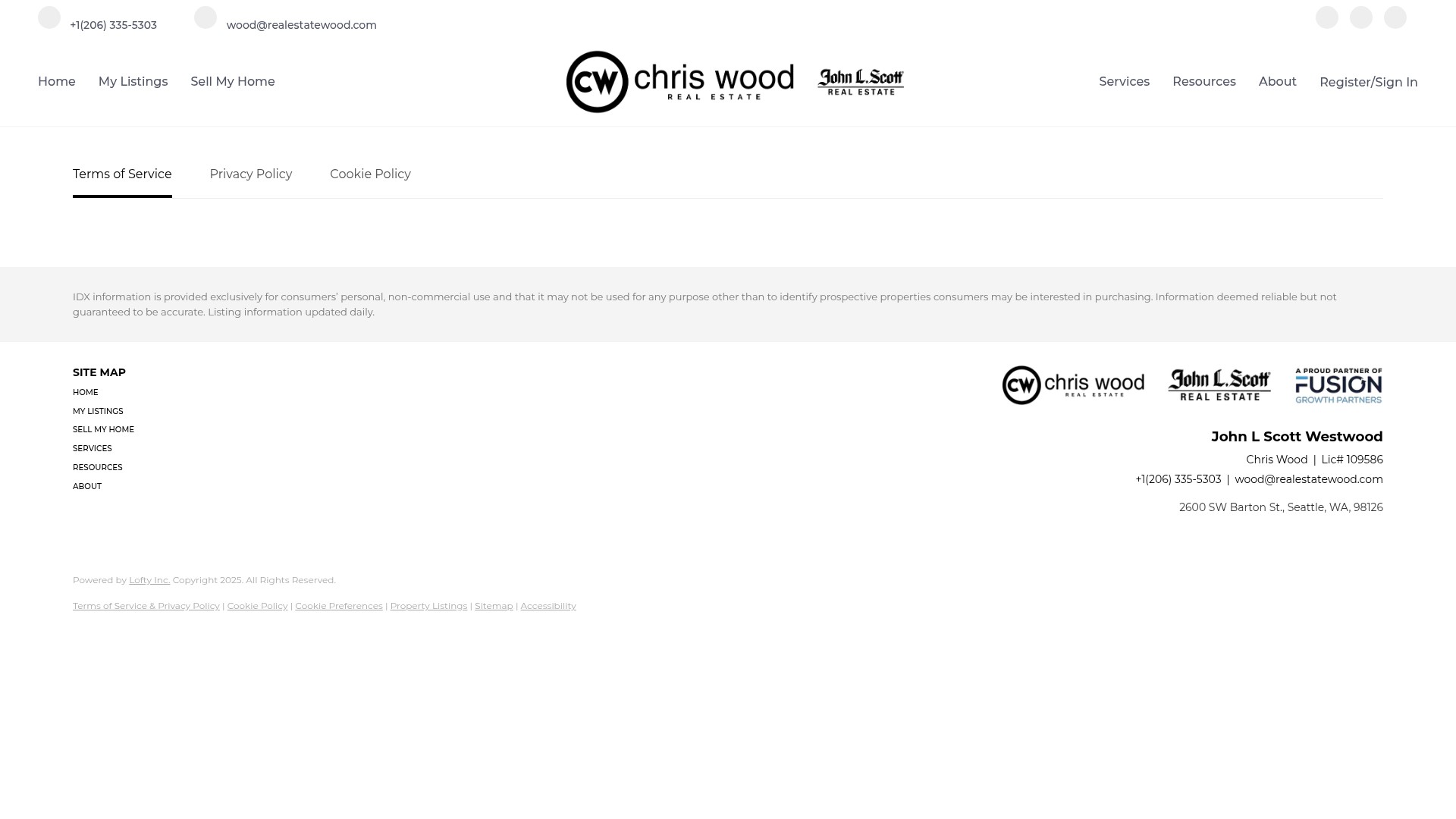 Screenshot of www.realestatewood.com