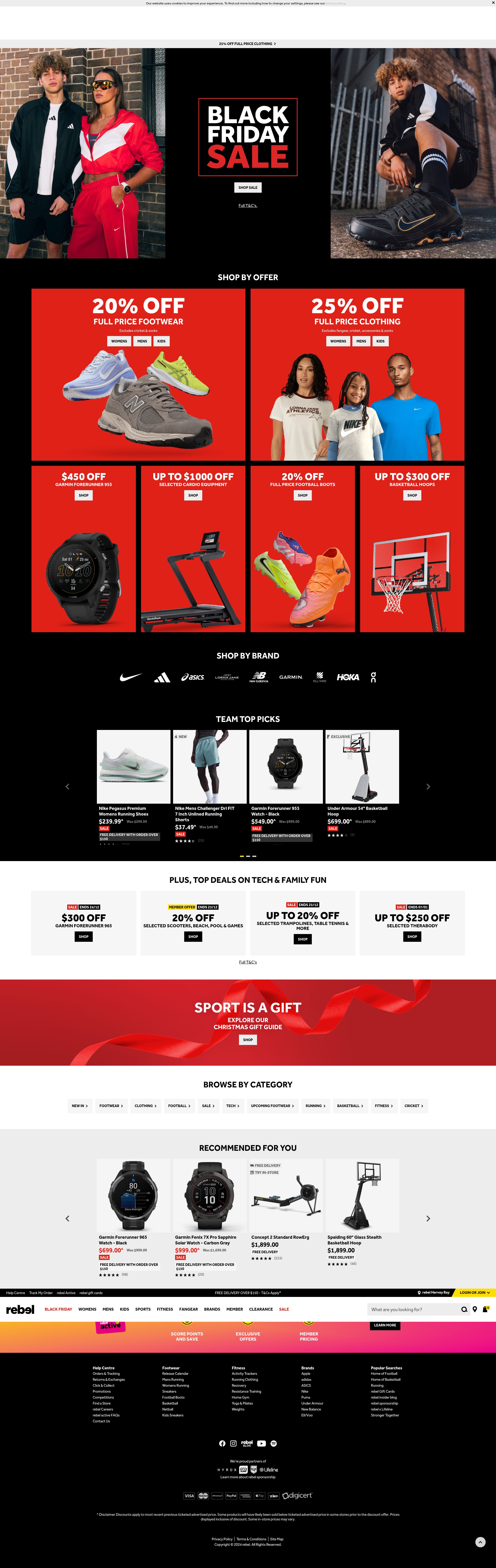 Screenshot of www.rebelsport.com.au