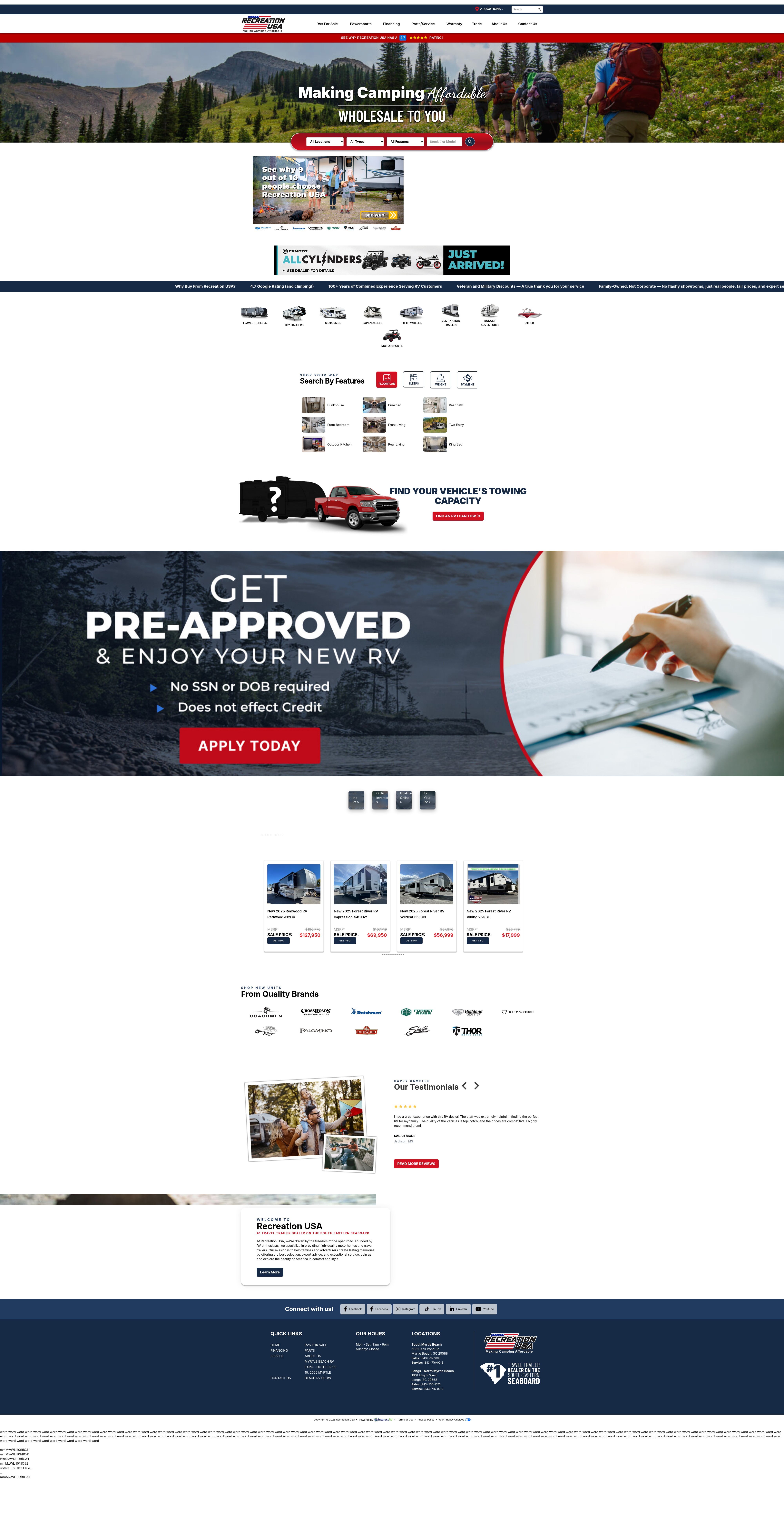 Screenshot of www.recreationusa.com