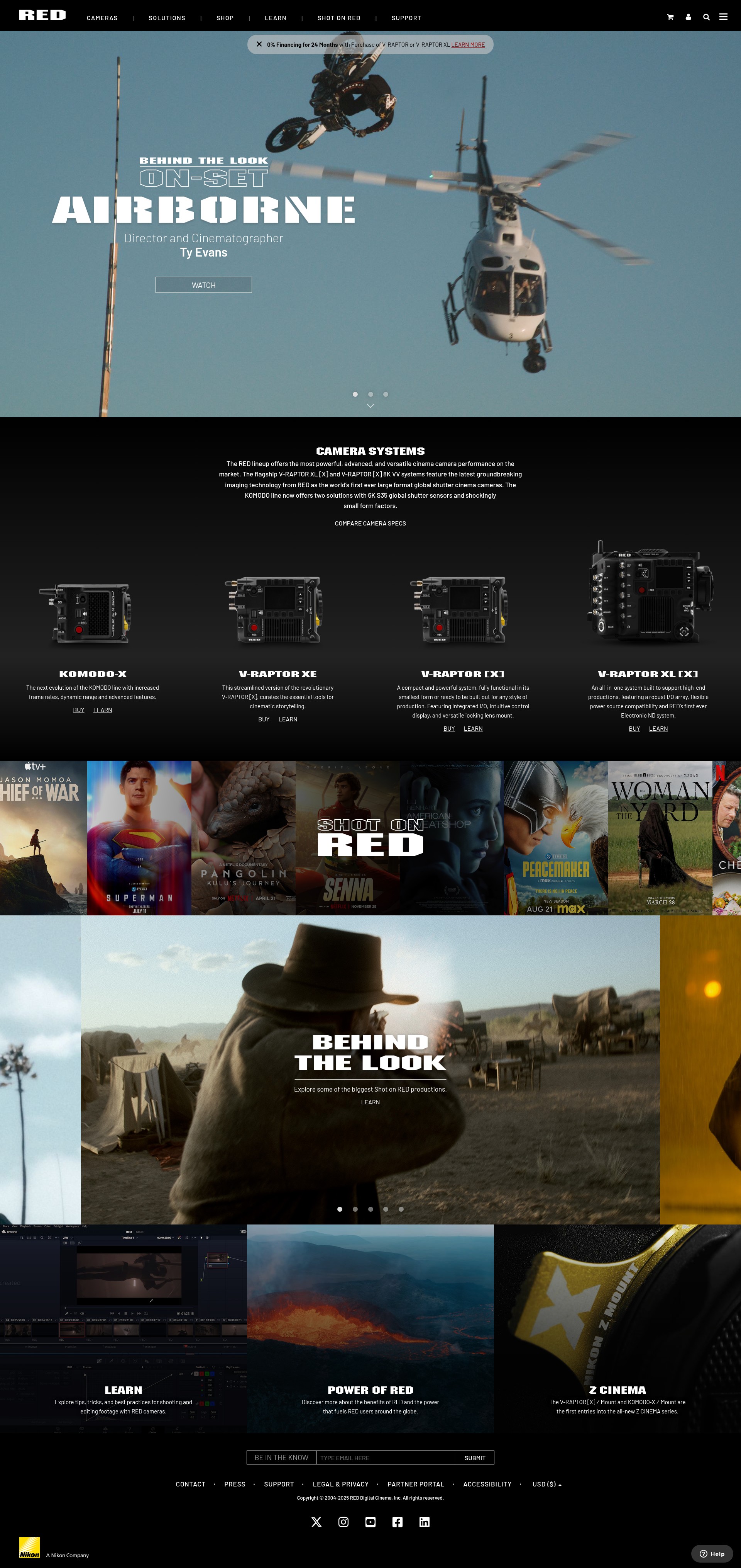 Screenshot of www.red.com