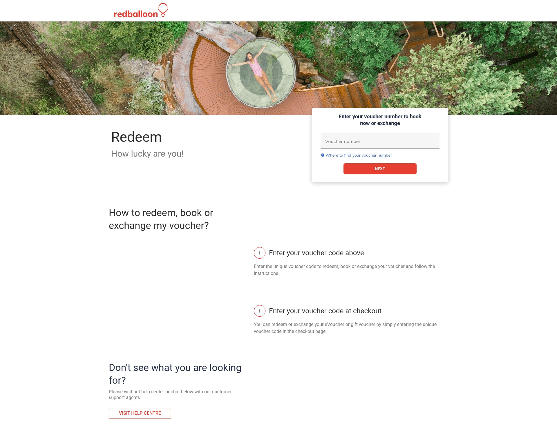 Screenshot of www.redballoon.com.au