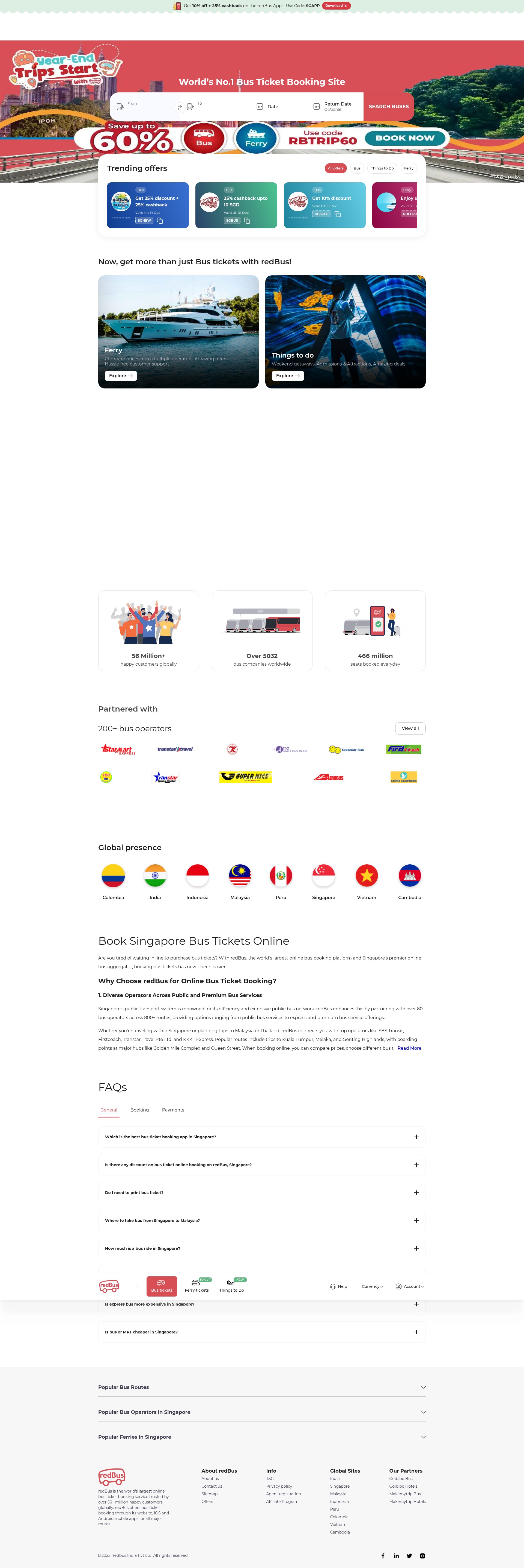 Screenshot of www.redbus.sg