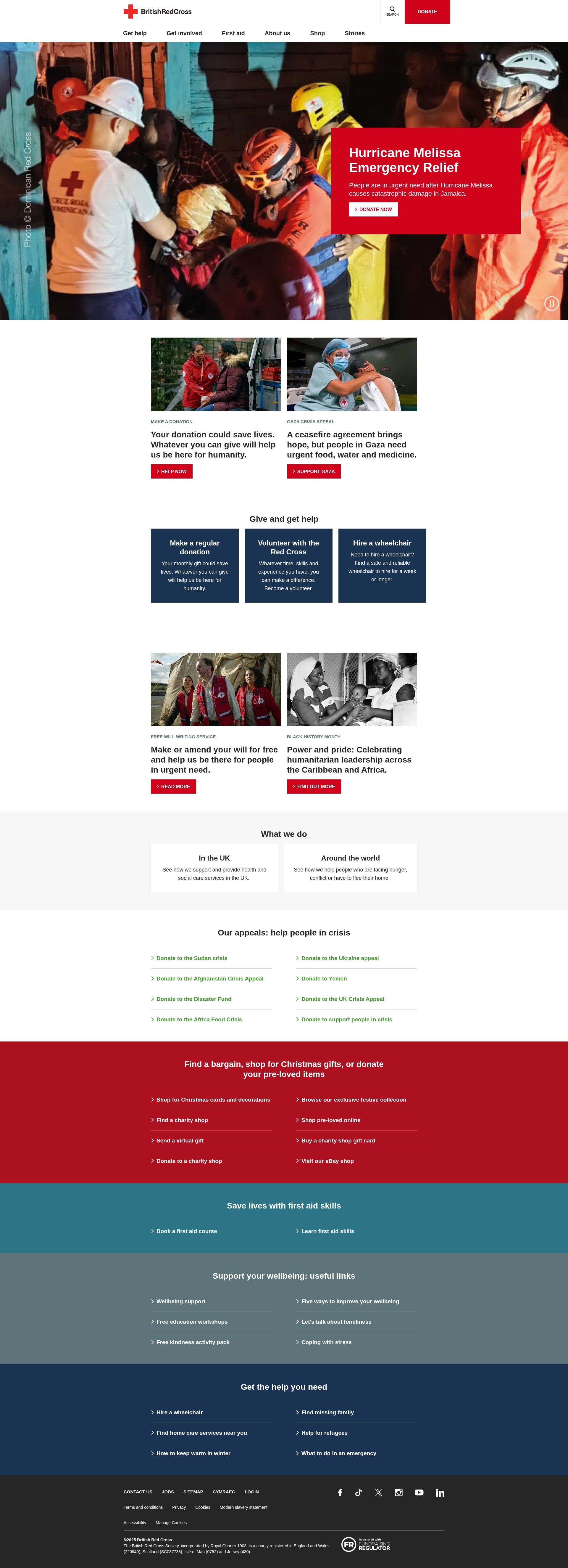 Screenshot of www.redcross.org.uk