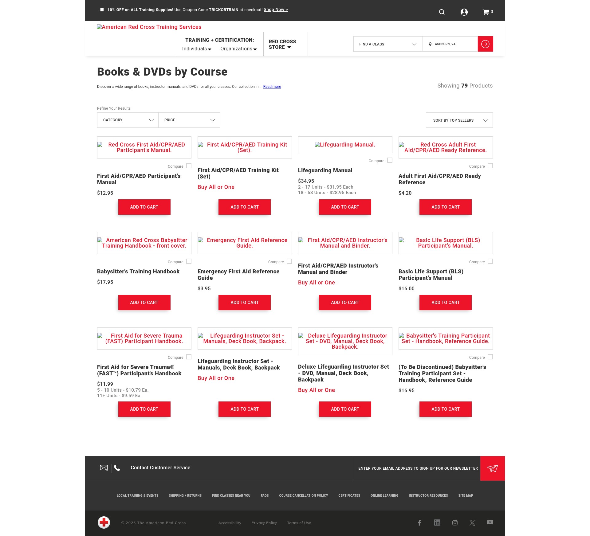 Screenshot of www.redcross.org