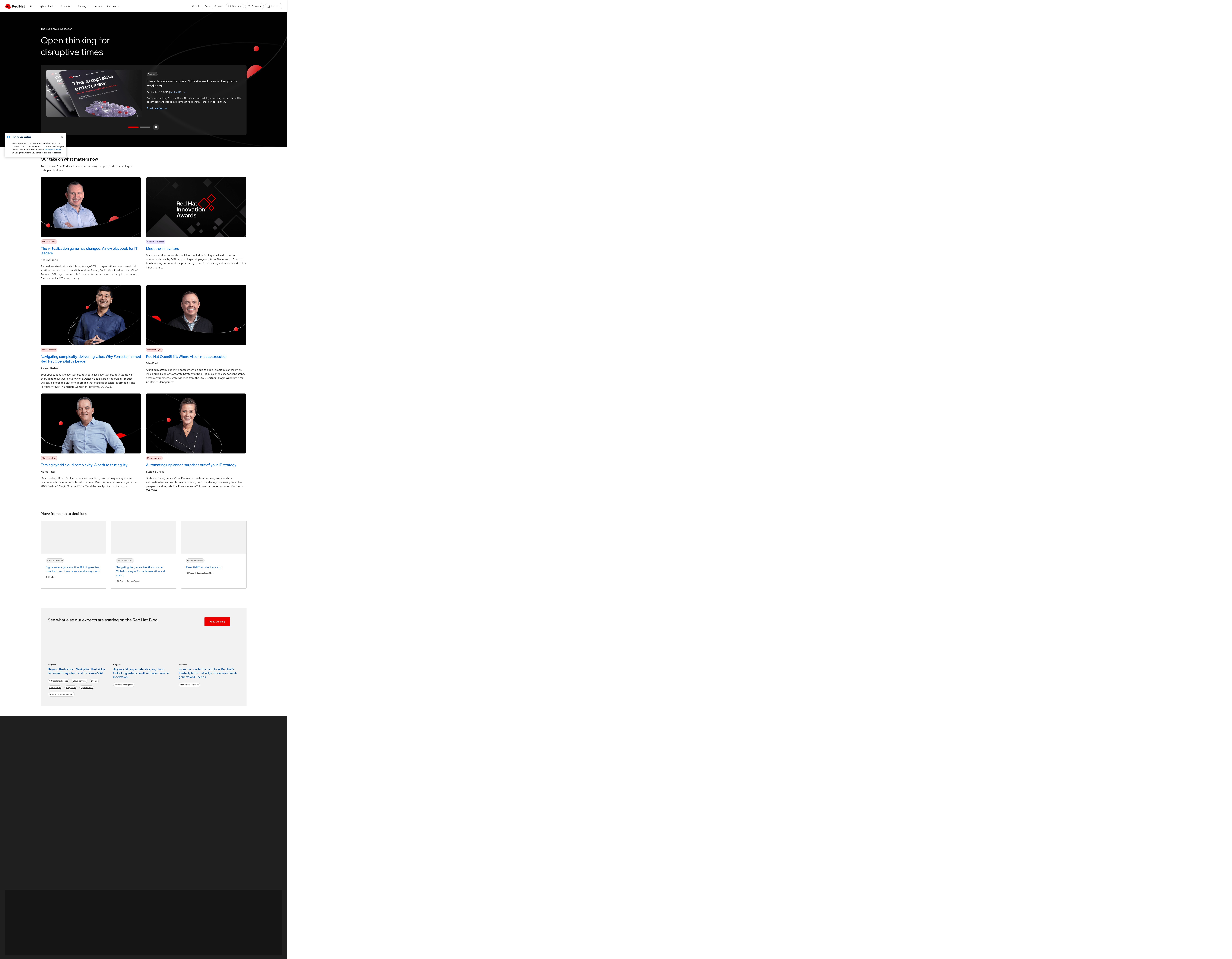 Screenshot of www.redhat.com